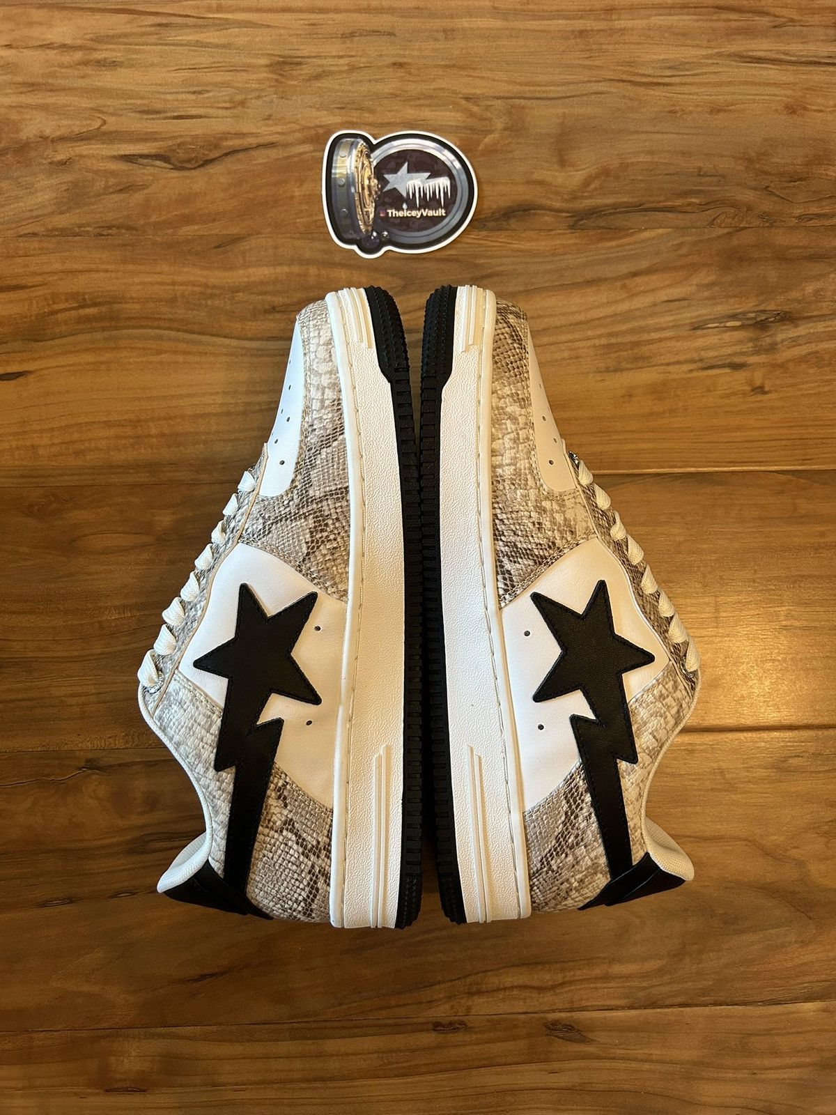 Bape NEW Bape Beige Snakeskin Bapestas Size US 8 / EU 41 - 4 Thumbnail