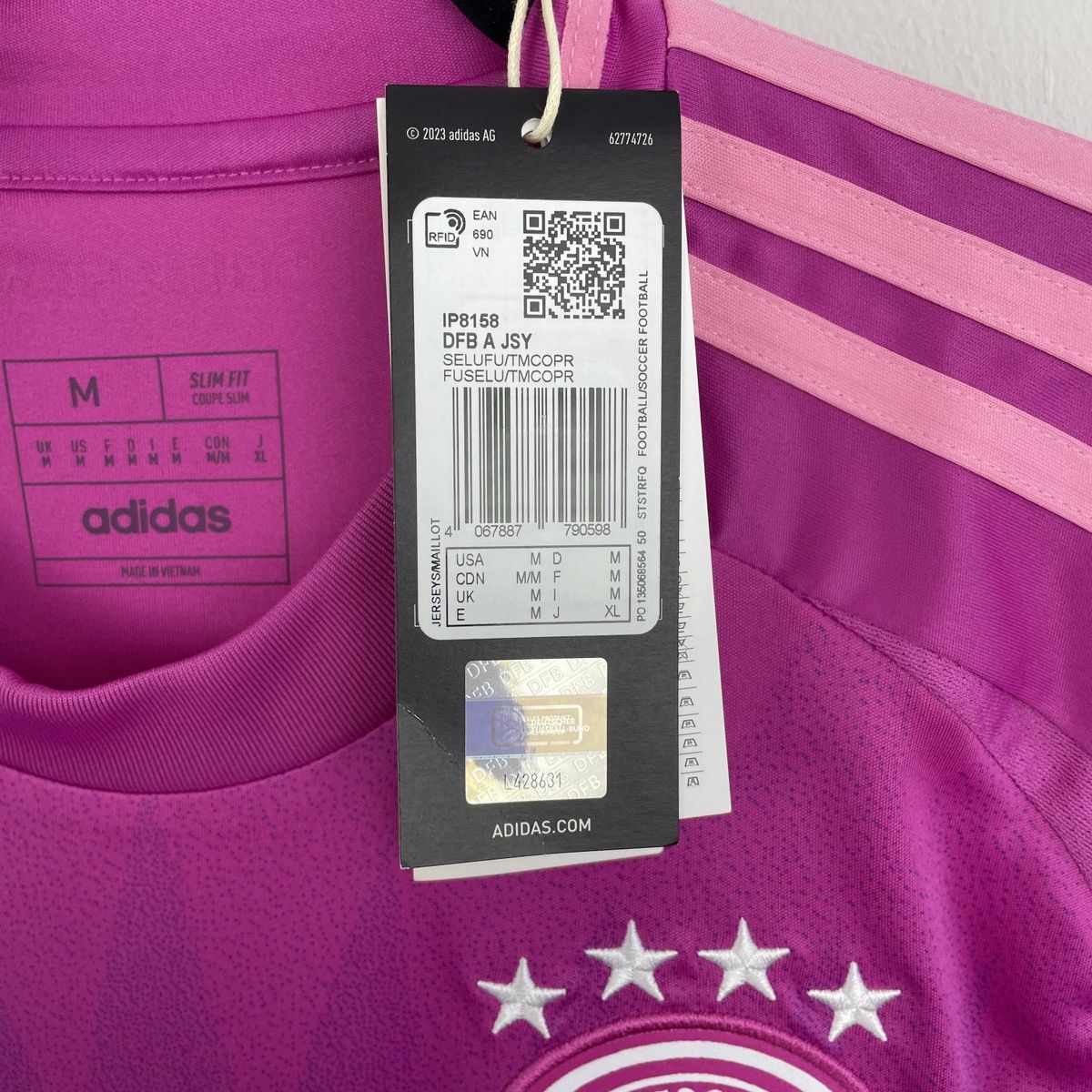 Adidas Germany Florian Wirtz Adidas Pink Jersey Euro 2024 size M Size US M / EU 48-50 / 2 - 6 Thumbnail