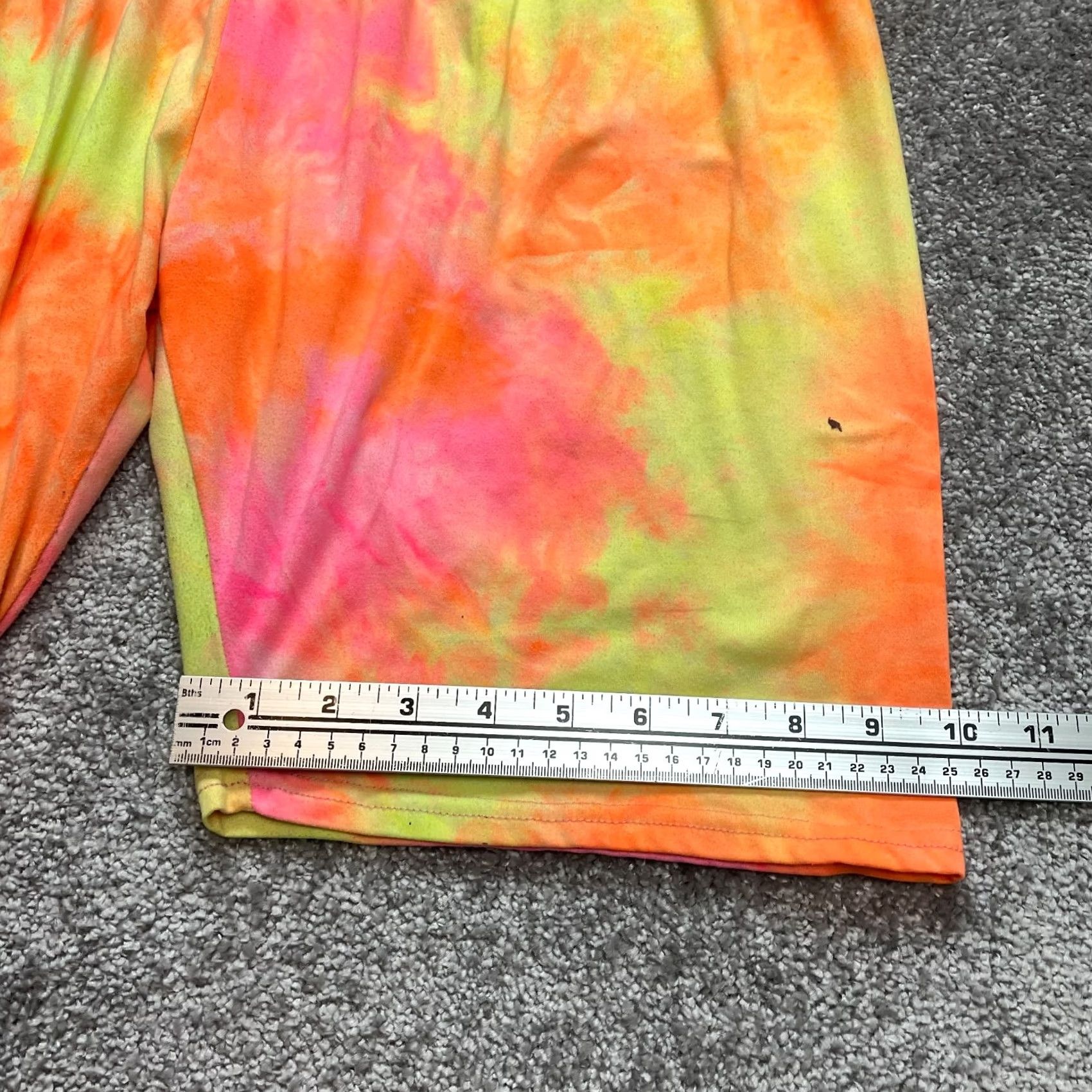 Vintage Unbranded Sweat Shorts Womens XXL Orange Yellow Pink Soft Casual Lounge 10" Size 24" / US 00 / IT 34 - 4 Thumbnail