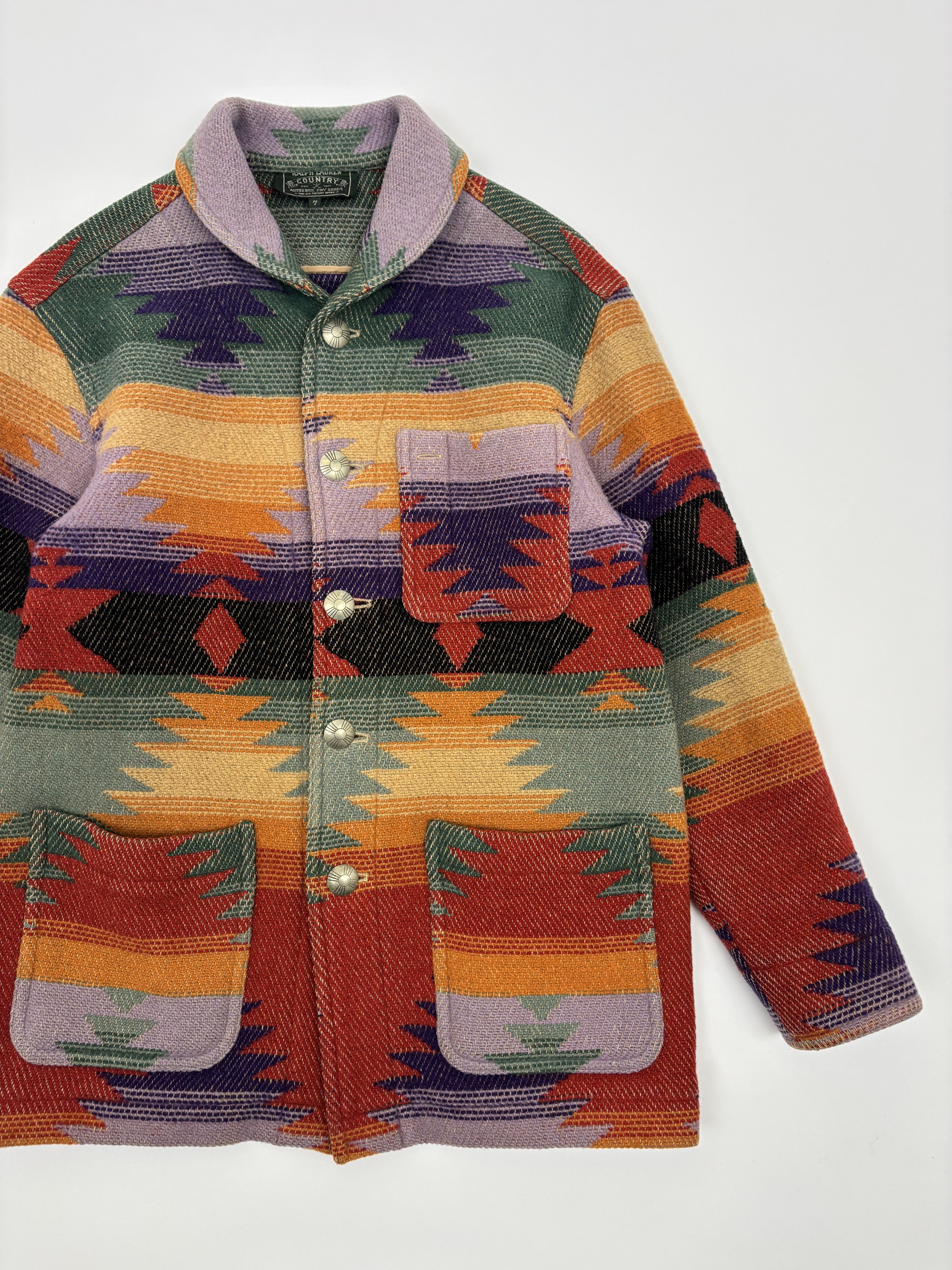 Ralph Lauren Ralph Lauren Country Native Rug Jacket Size M / US 6-8 / IT 42-44 - 1 Thumbnail
