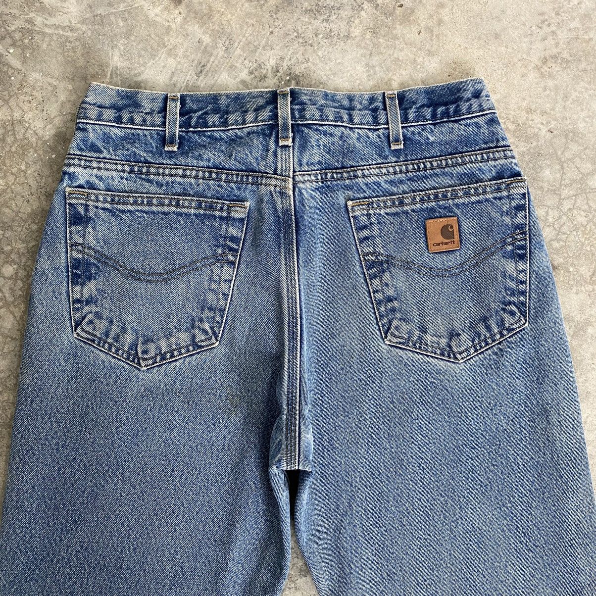VTG Carhartt Blanket Lined Relaxed Fit Light Blue Jeans
