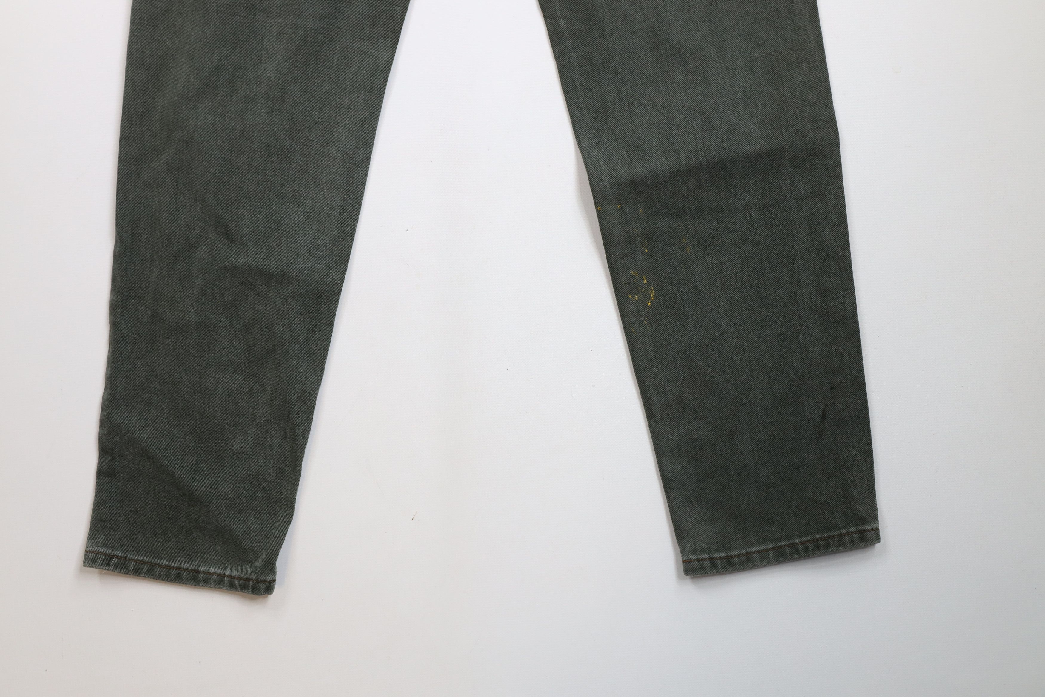 Lee × Vintage Vintage 90s Lee Hand Painted Smiley Face Jeans Green USA Size 36" / US 14 / IT 50 - 14 Thumbnail