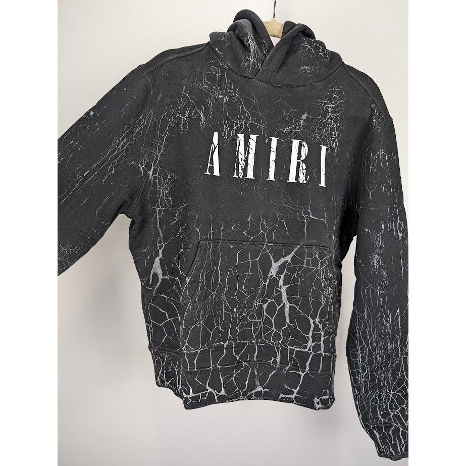 Amiri o1rshd1 Q:4 / Cracked Dye Core Logo Hoodie in Black Size US S / EU 44-46 / 1 - 9 Thumbnail