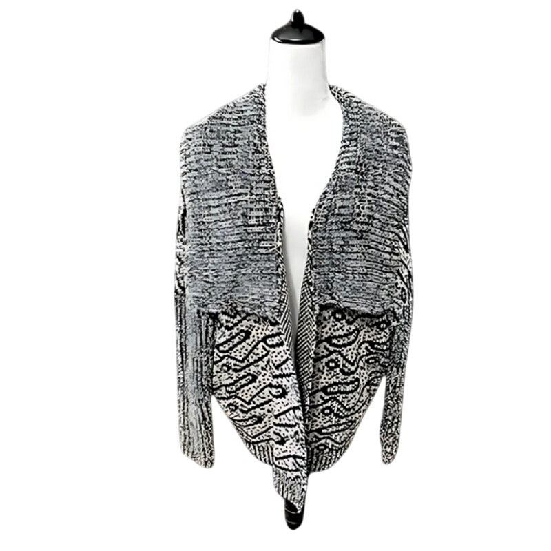 H&M H&M Oversized Cardigan Sweater Open Front Black Cream M NWT Size M / US 6-8 / IT 42-44 - 1 Thumbnail