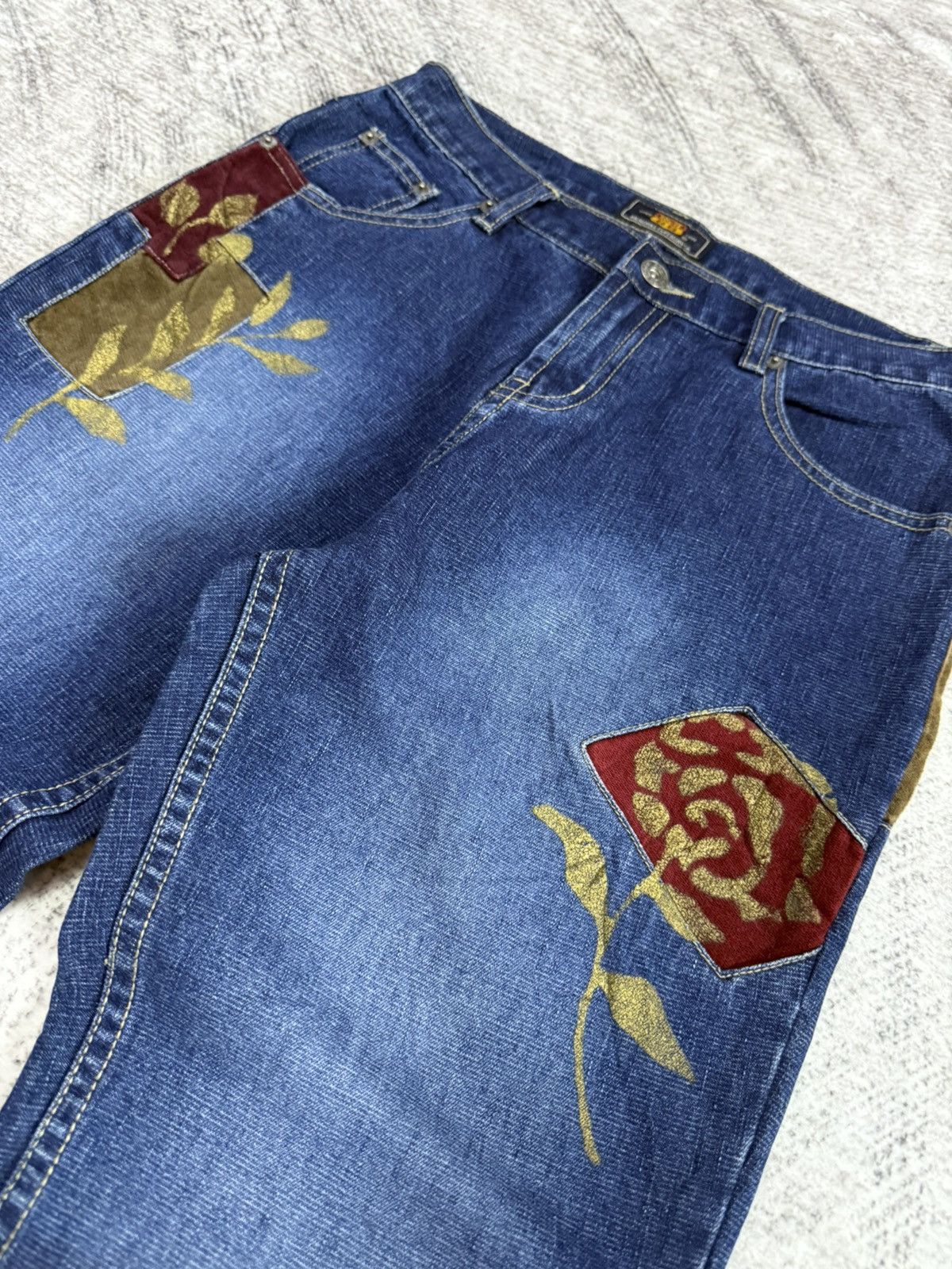 Japanese Brand × Tornado Mart Tornado Mart Style Patch Work Flared Jeans Route 66 Size US 28 / EU 44 - 8 Thumbnail