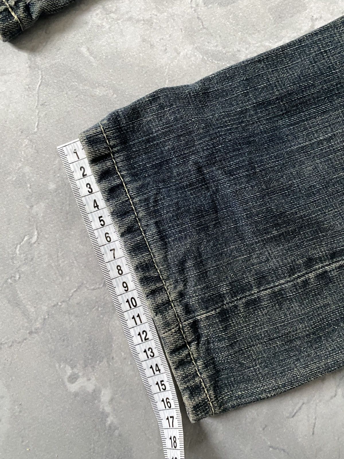 Lee Lee Raw Grunge Destroyed Washed Jean / Drip Slim Y2K Size US 28 / EU 44 - 10 Thumbnail