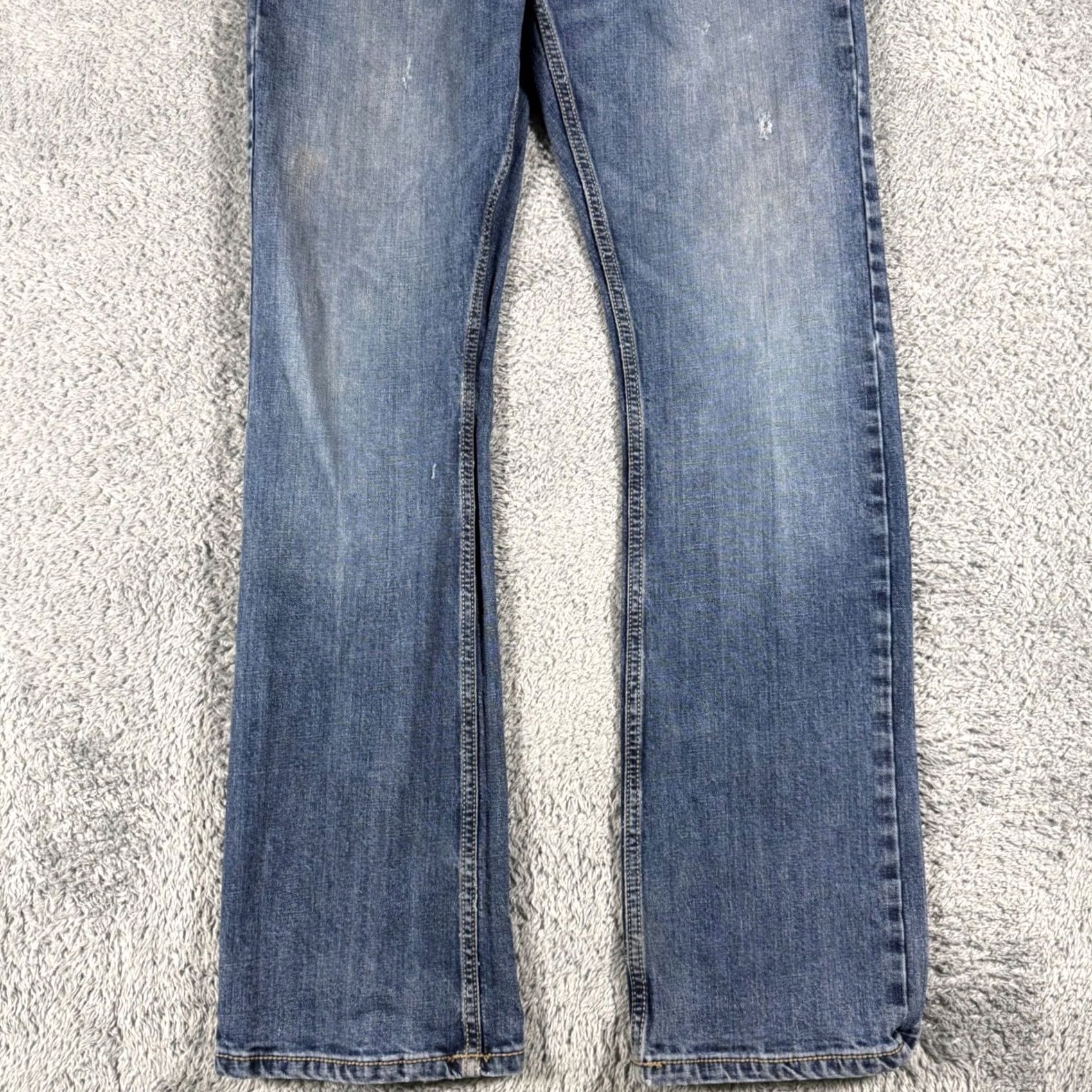 Wrangler Wrangler Jeans Mens 32x33 Bootcut Slim 5-Pocket Denim Western Light Blue Size US 32 / EU 48 - 3 Thumbnail