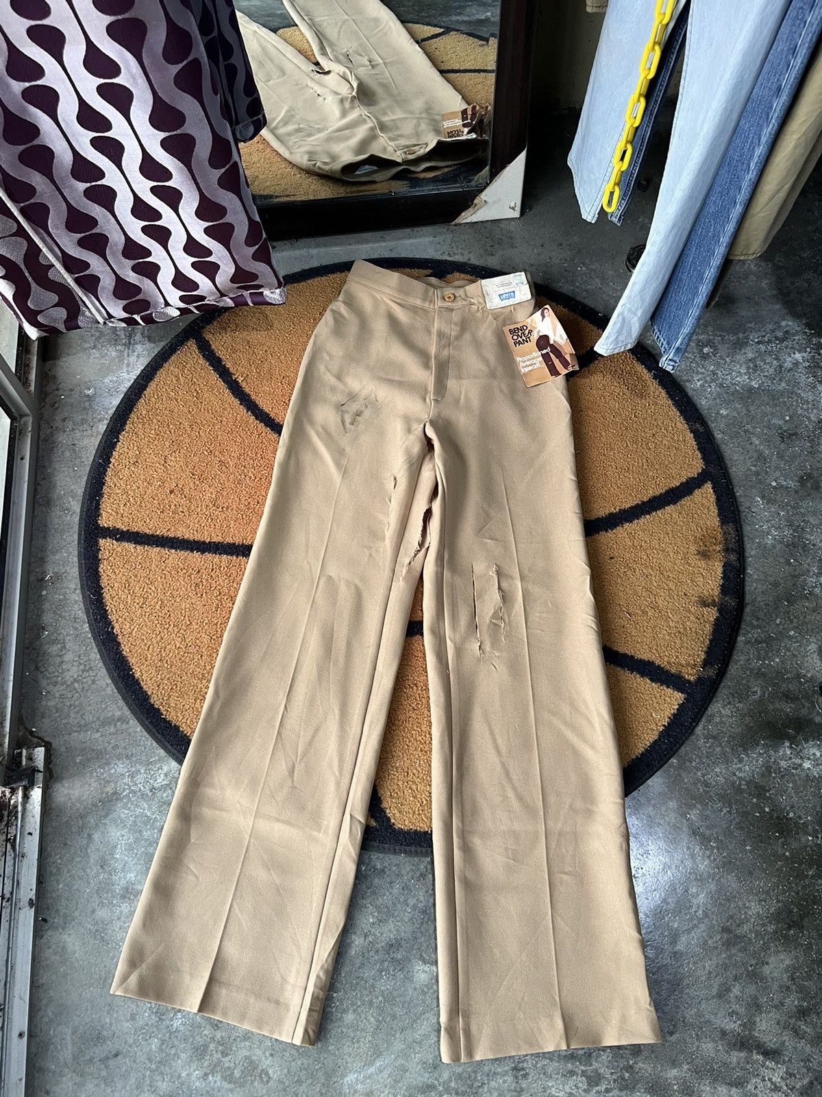 Levi's 🔥Very Rare Vintage 70s Levis Bend Over Pant Size 26" / US 2 / IT 38 - 1 Thumbnail