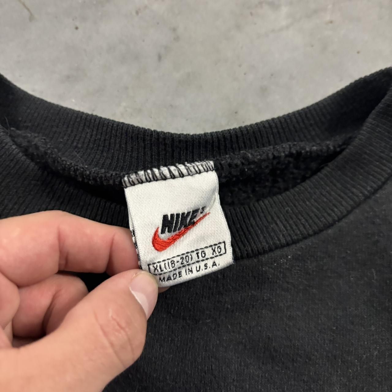 Nike Vintage 90s Black Nike Made In USA Streetwear Essential Hoodie! Size XS / US 0-2 / IT 36-38 - 7 Thumbnail