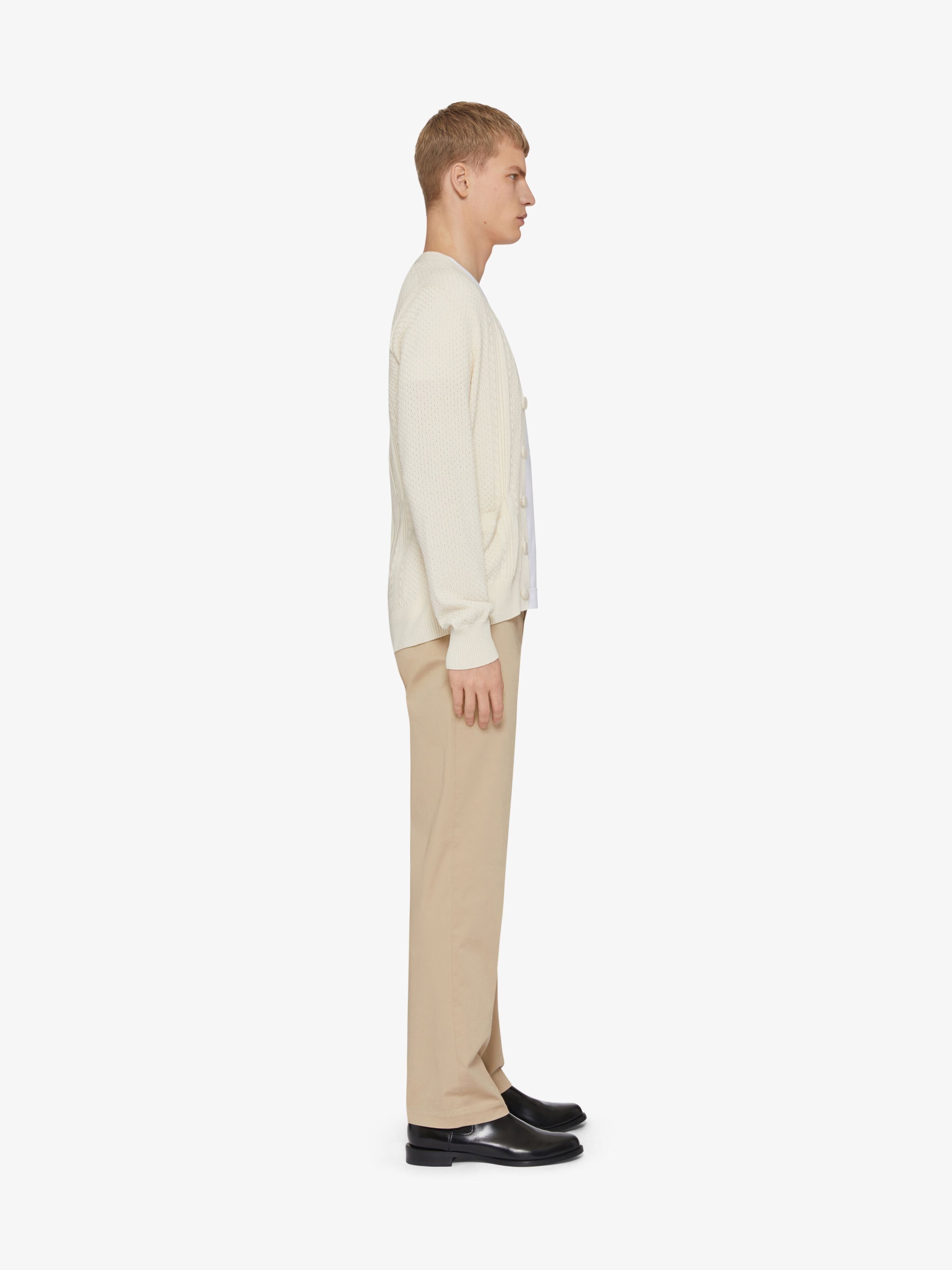 Givenchy o1w1db10925 V-Neck Cardigan With Pockets in Ivory Size US XL / EU 56 / 4 - 3 Thumbnail