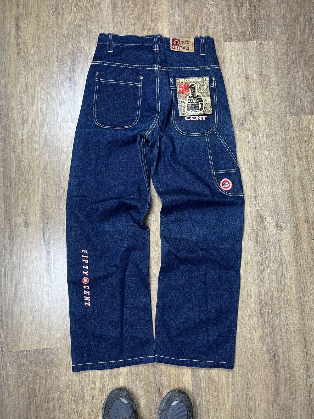 50 Cent × Vintage ➕ baggy 50 cent carpenter vintage jeans hip hop skate style Size US 31 - 1 Thumbnail