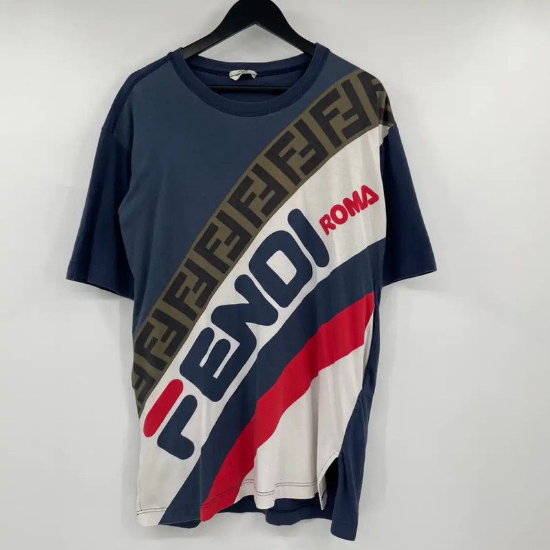 Fendi Fendi Colorblock Cotton Short Sleeve T-Shirt 0089 Size US XS / EU 42 / 0 - 1 Thumbnail