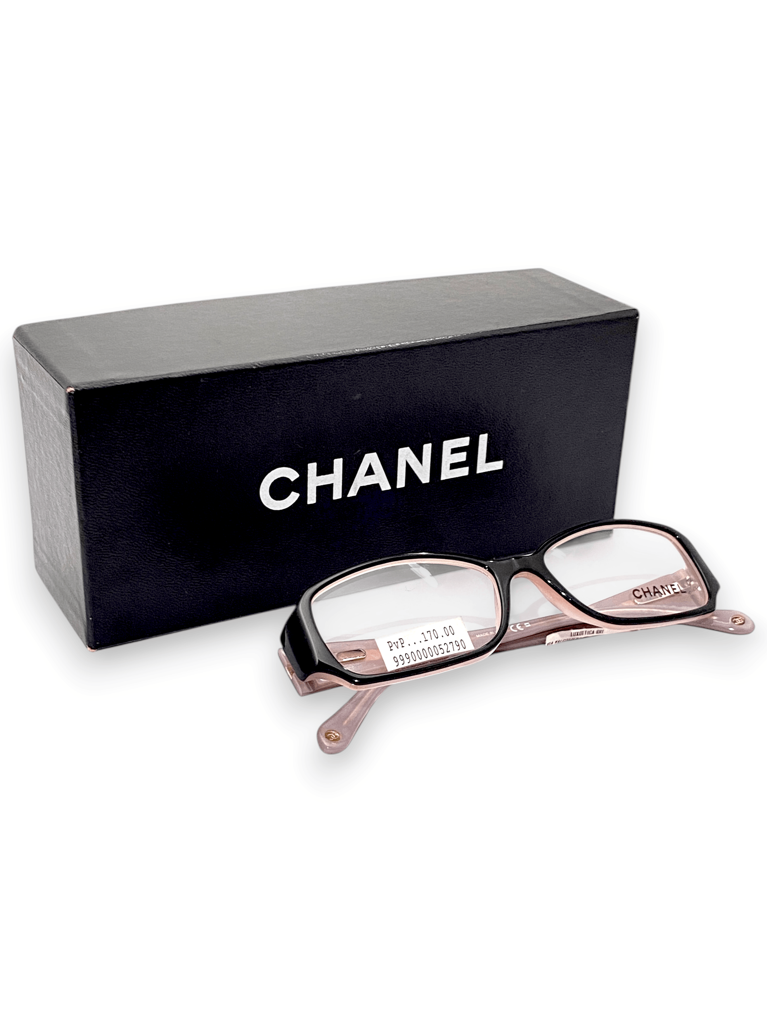 Chanel Chanel CC Logo Retro Oval Rimless Black 3097 Eyeglasses Y2K Size ONE SIZE - 9 Thumbnail