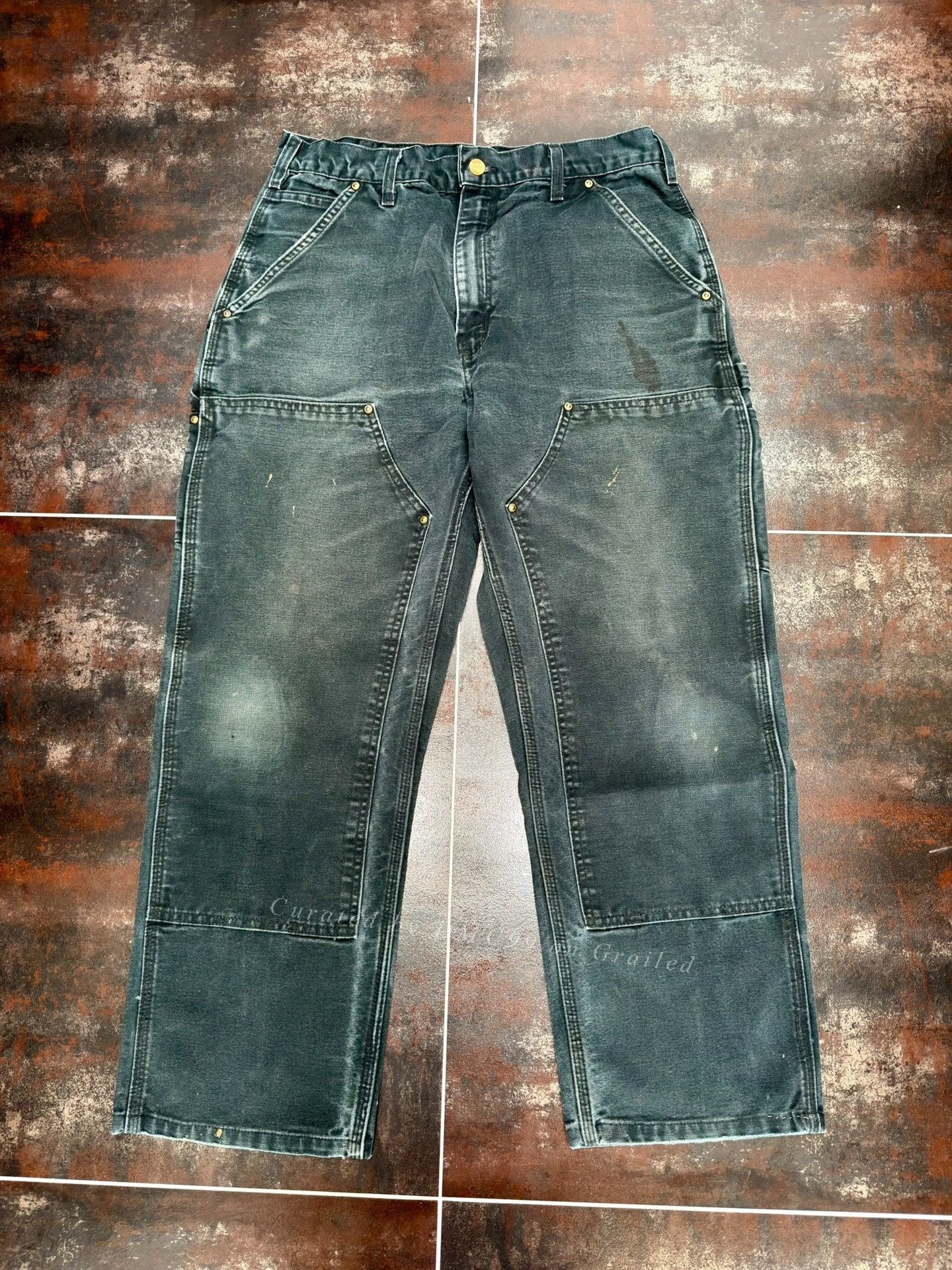 Vintage Vintage Carhartt B01 Black Work Pants Size US 30 / EU 46 - 1 Thumbnail