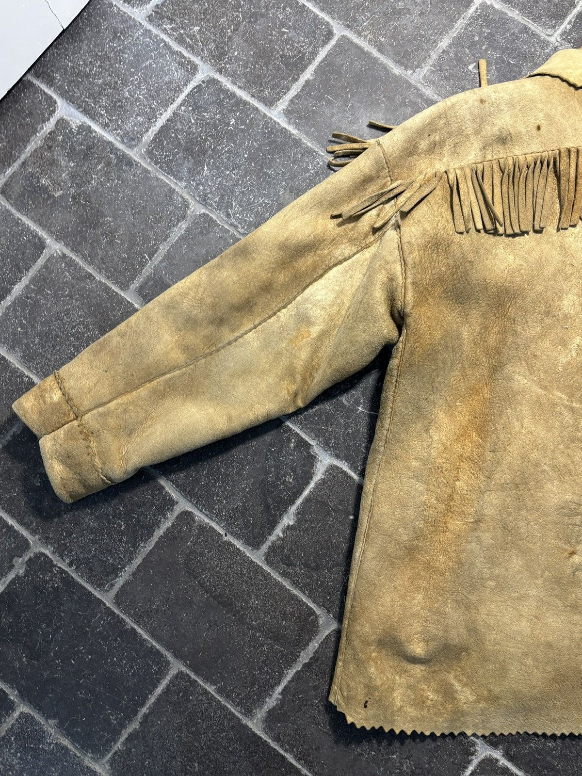 Vintage True Vintage Moose Leather Coat Moosehide Blanket Lined Hand Size US M / EU 48-50 / 2 - 19 Thumbnail