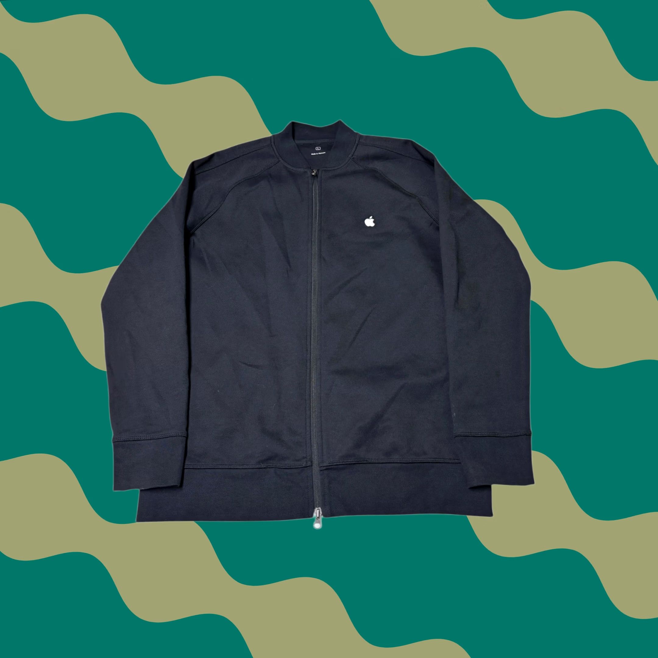 Apple Apple Track Jacket Mens Size L Black Zip Up Long Sleeve Embroidered Logo Size US L / EU 52-54 / 3 - 1 Thumbnail