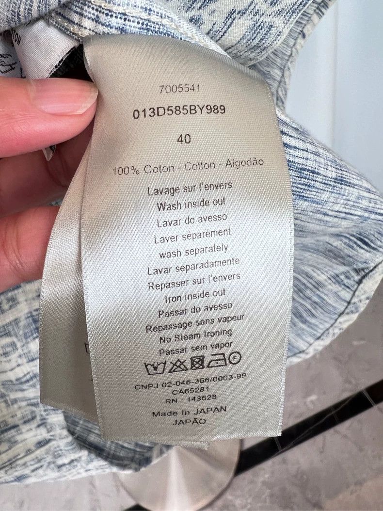 Dior Dior Blue full-print classic logo denim shirt 2504-Nextarro Size US XXS / EU 40 - 6 Thumbnail