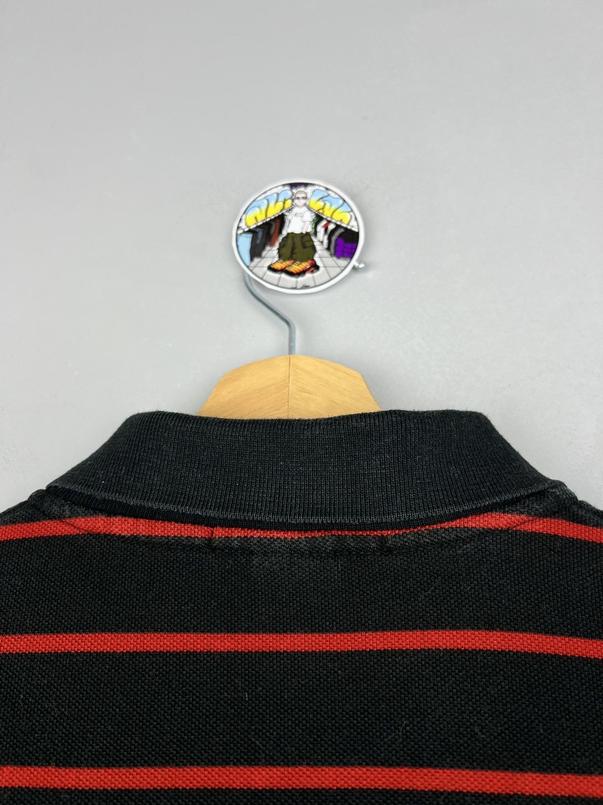 Polo Ralph Lauren × Vintage Polo Ralph Lauren t shirt striped black/red Size US L / EU 52-54 / 3 - 8 Thumbnail