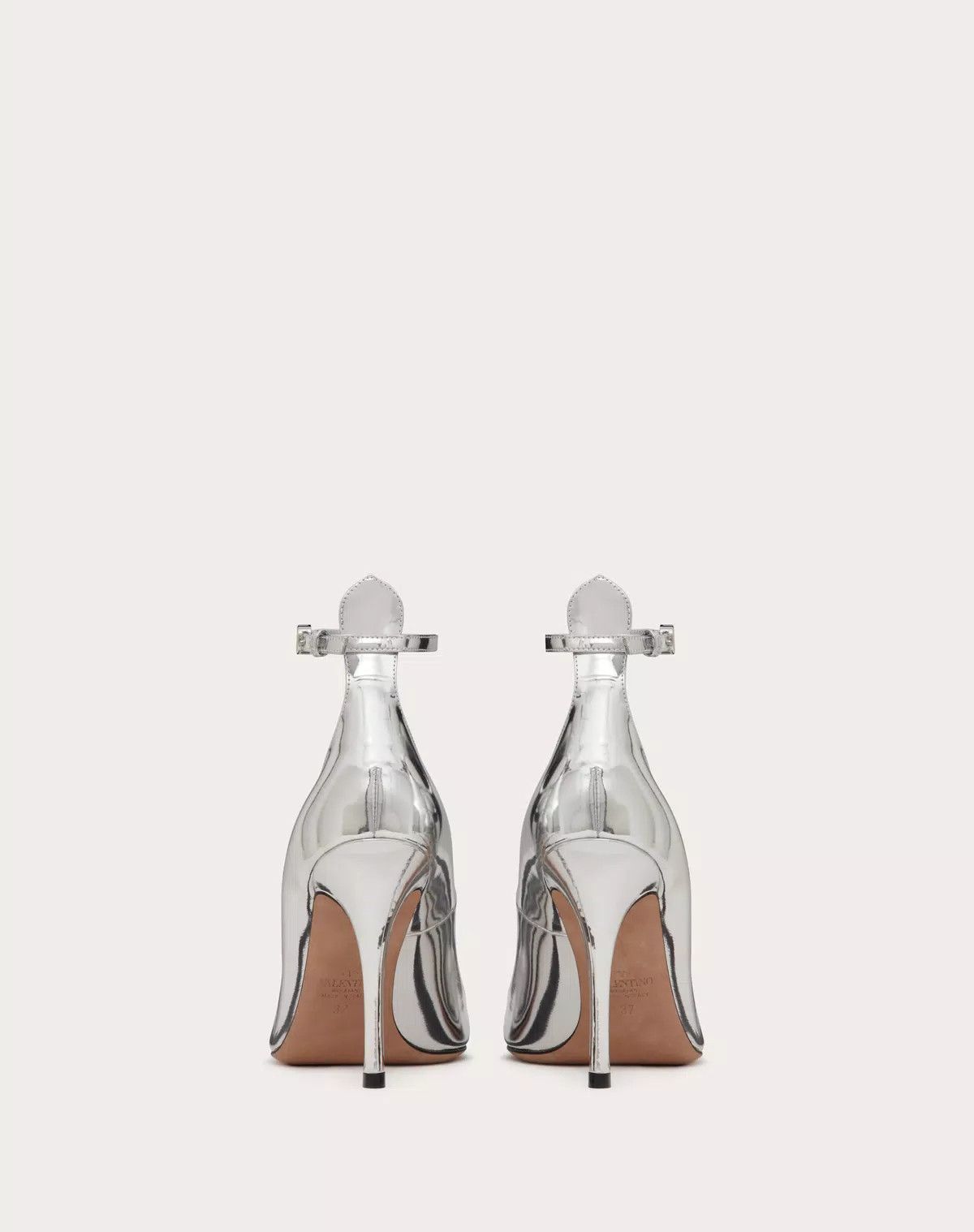 Valentino o1s1wg110426 Tan-Go Mirror Pumps in Silver Size US 11 / IT 41 - 3 Thumbnail