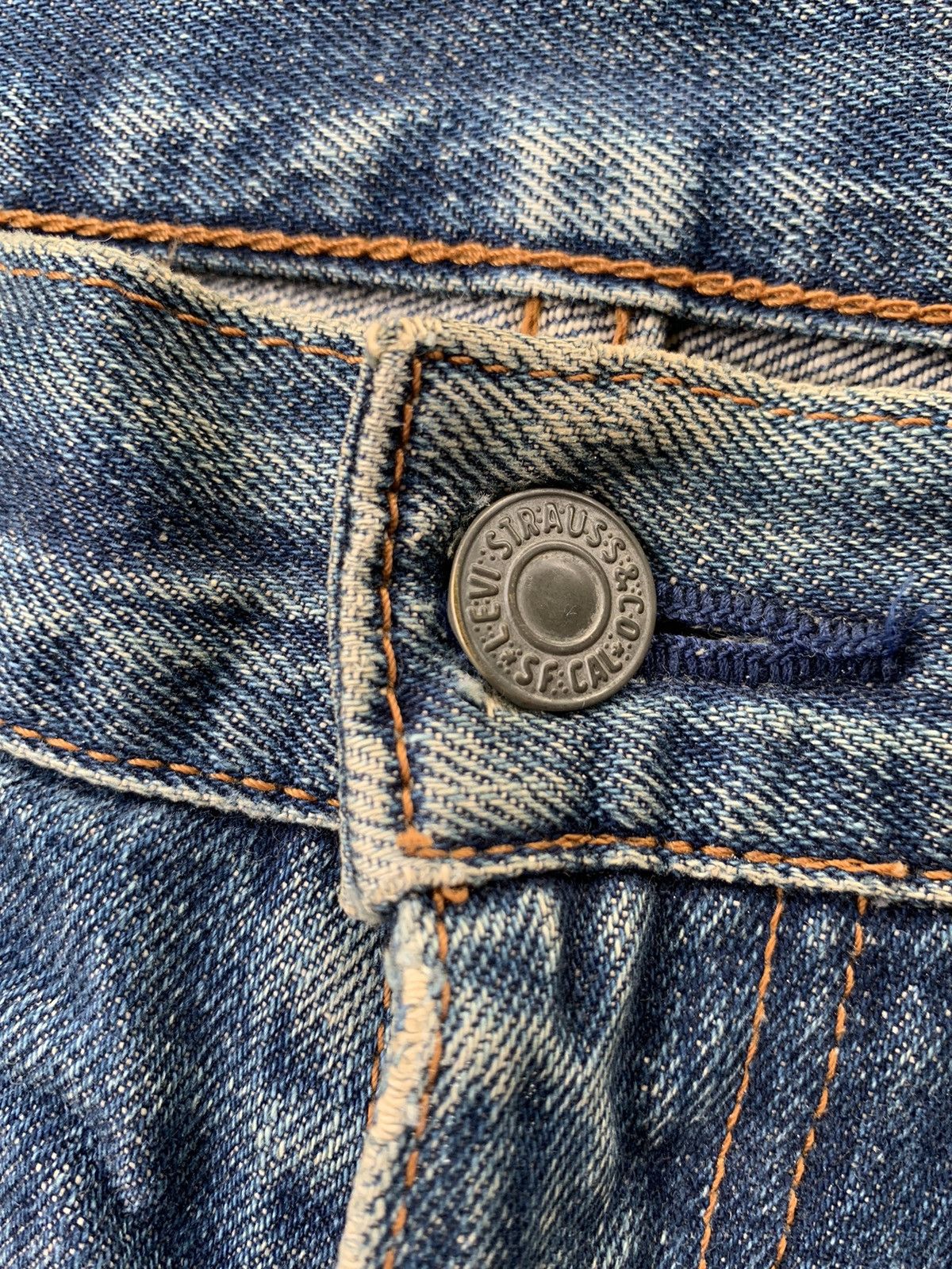 Levi's Vintage Levi’s Big E 502 Zip Talon Selvedge Distressed Denim Size US 31 - 7 Thumbnail