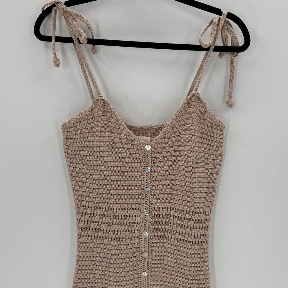 Other Olive + Oak crotchet mini dress adjustable straps size S Size S / US 4 / IT 40 - 3 Thumbnail