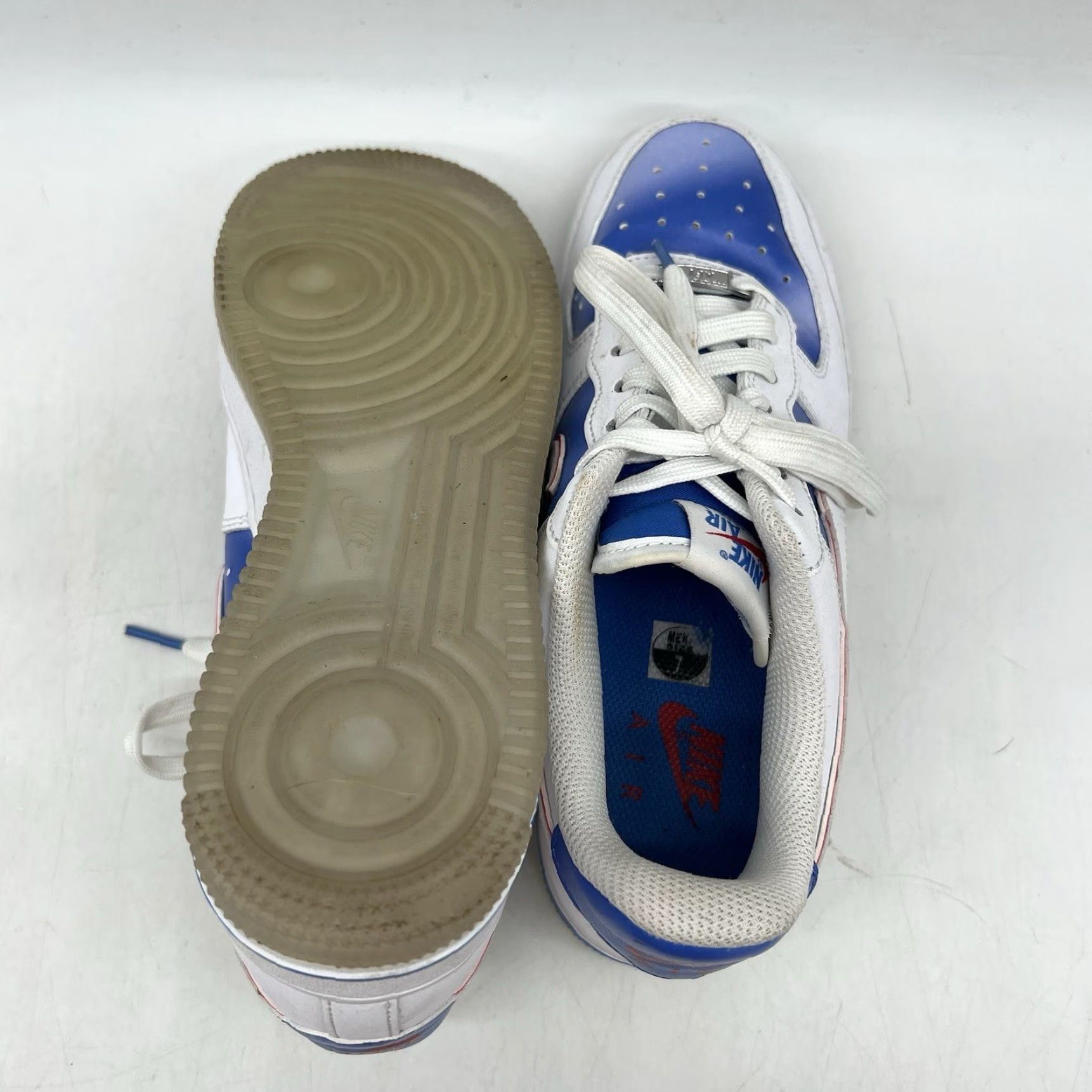 Nike Nike Air Force 1 Low New Jersey Nets Hardwood Classics Men M 7 / W 9 White Leather Sneaker Classic Nike Air Force 1 Mens Shoes 2020-Now Size US M / EU 48-50 / 2 - 7 Thumbnail