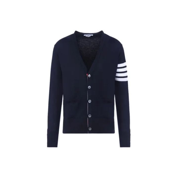 Thom Browne Thom Browne Classic V-Neck Wool Cardigan Size US S / EU 44-46 / 1 - 1 Thumbnail