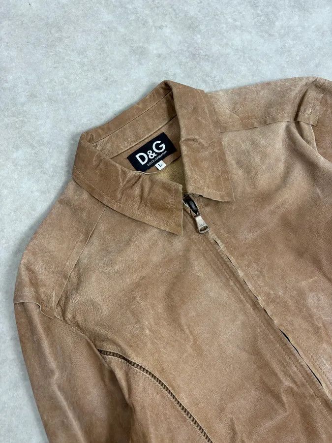 Dolce & Gabbana 2000s Dolce & Gabbana Beige Rodeo Leather Jacket Size US M / EU 48-50 / 2 - 5 Thumbnail
