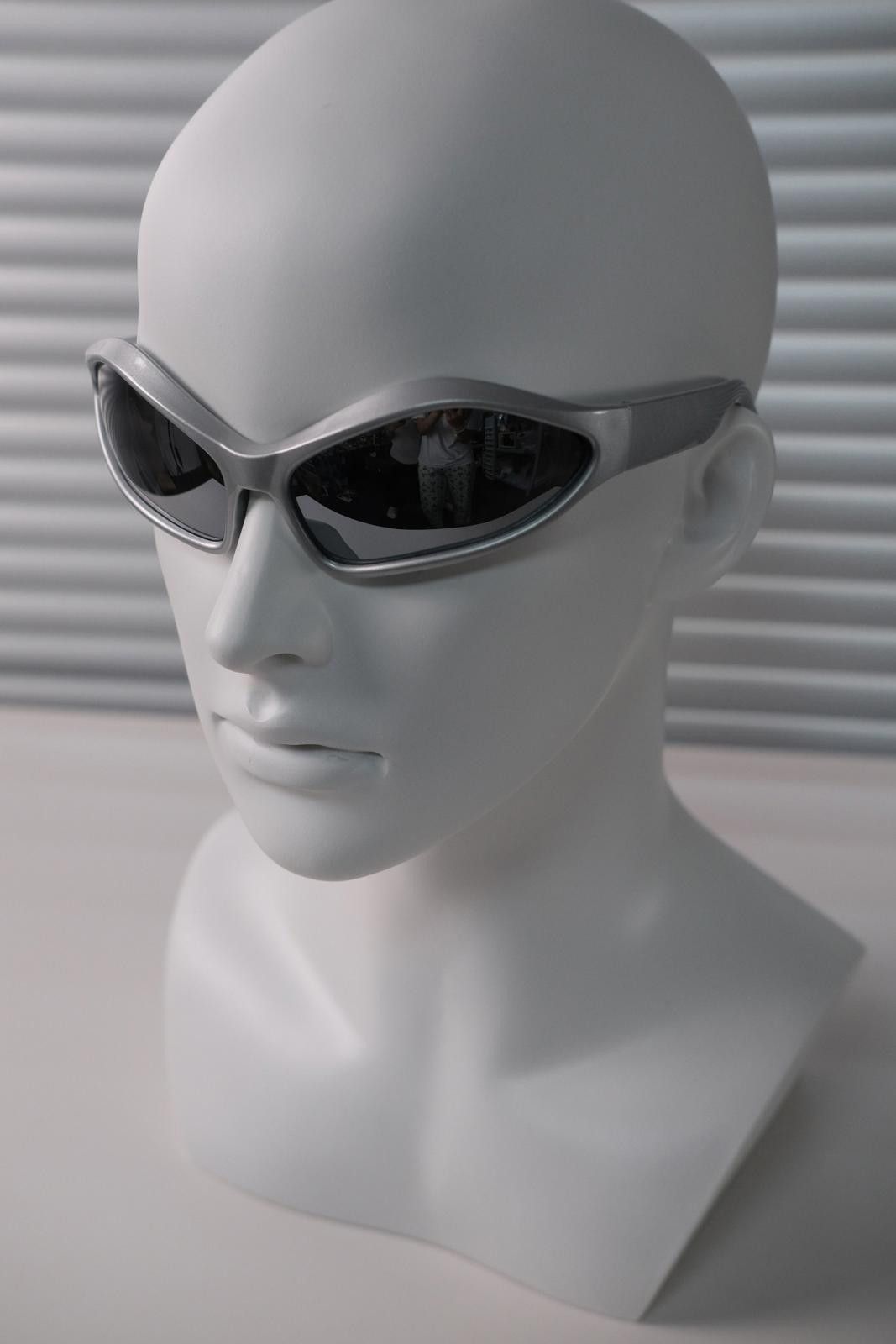 Japanese Brand Vtg Y2k Avant Garde Future Sunglasses Silver Unisex One Size Size ONE SIZE - 8 Thumbnail