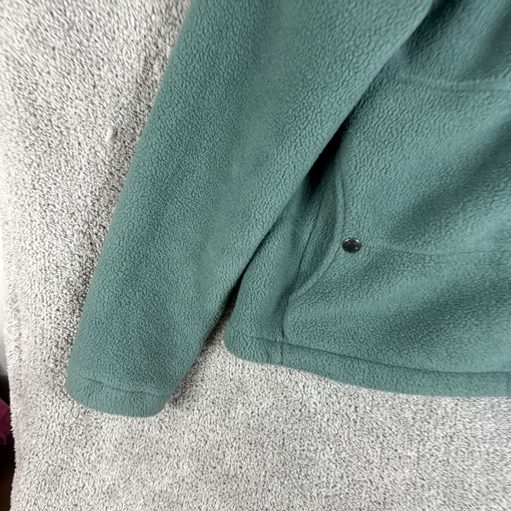 The North Face The North Face Fleece Jacket Womens S Green Snap Front Pockets Outdoor Warm Regular Fit Size S / US 4 / IT 40 - 2 Thumbnail
