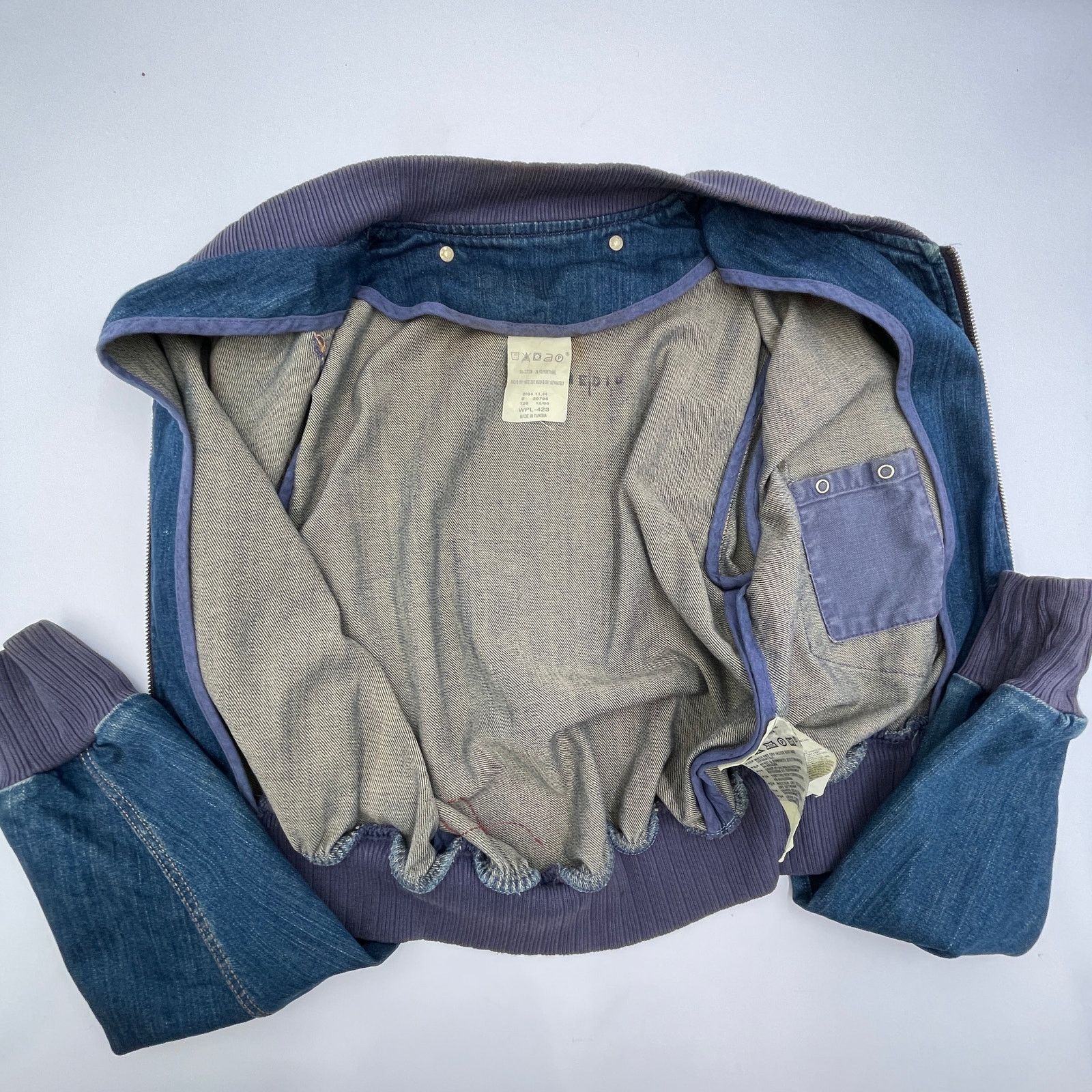 Levi's × Vintage Levi's Red Collection Bomber Denim Jacket Cropped Vintage Size M / US 6-8 / IT 42-44 - 7 Thumbnail