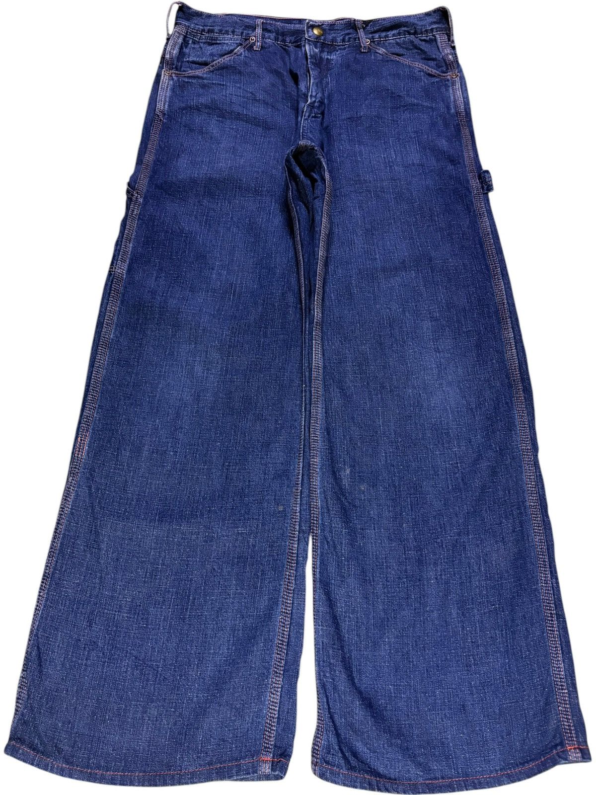 Japanese Brand × Orslow Vintage Or Slow Carpenter Loose Baggy Jeans Size US 29 - 1 Thumbnail