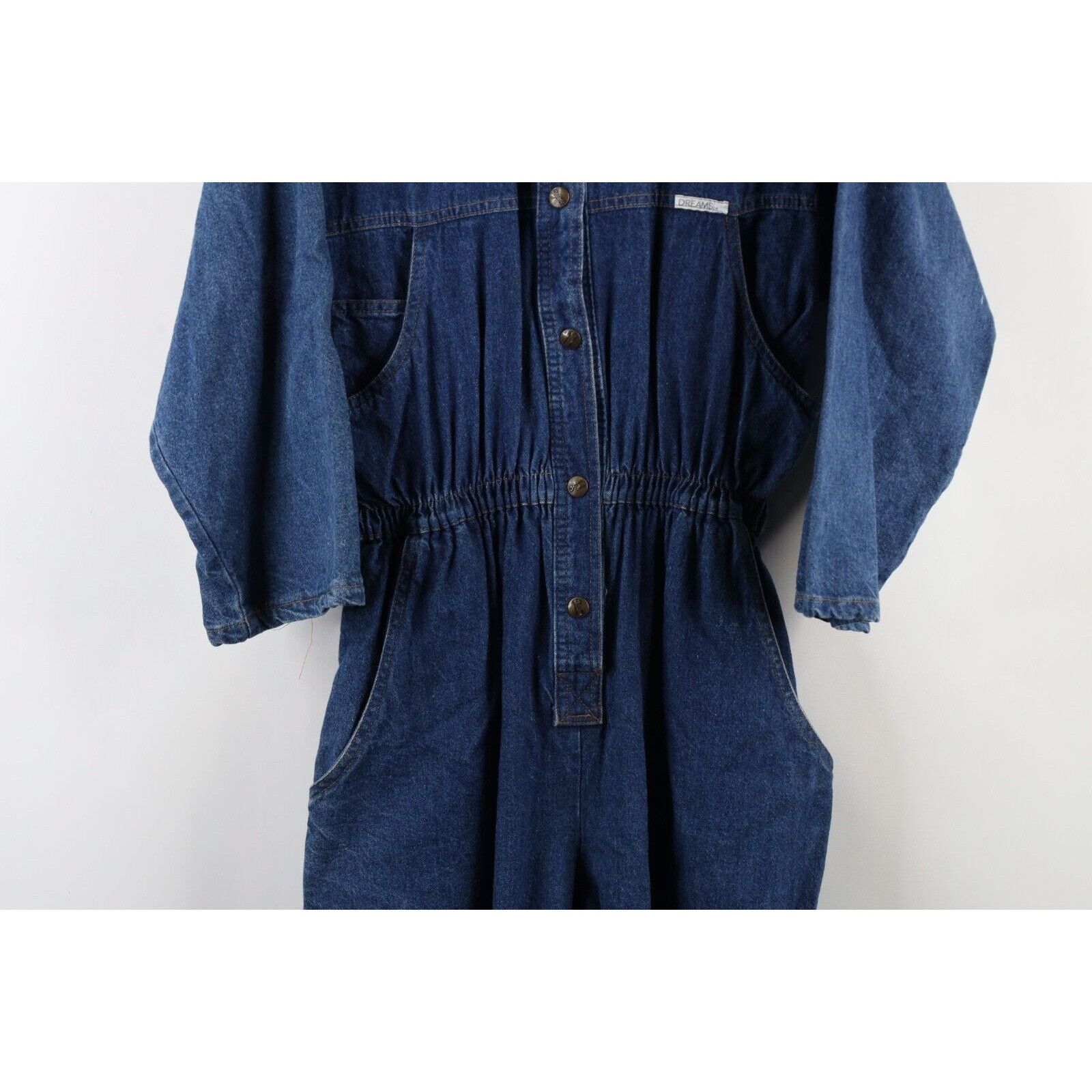 Vintage Vintage 70s 80s Streetwear Distressed Denim Jean Jumpsuit Size L / US 10 / IT 46 - 3 Thumbnail