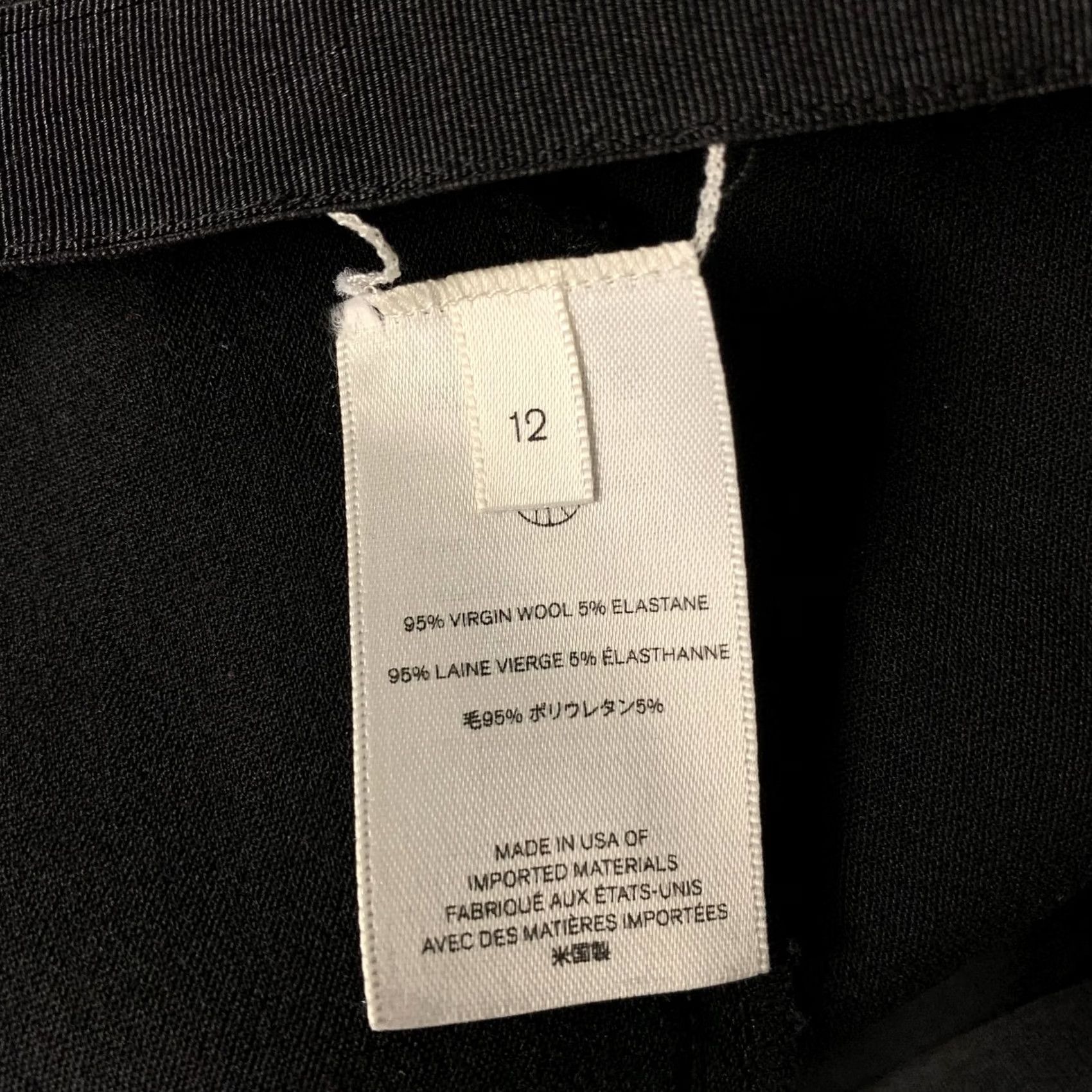 The Row THE ROW Black Wool Elastane Side Zipper Casual Pants 12 Womens Adults Regular In-Store ID 147217 Size 34" / US 12 / IT 48 - 5 Thumbnail
