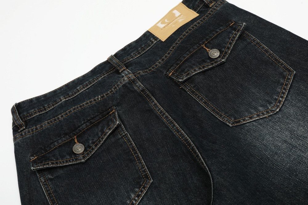 Japanese Brand × Jean Hippie street men's cargo distressed washed flared jeans Size US 32 / EU 48 - 5 Thumbnail