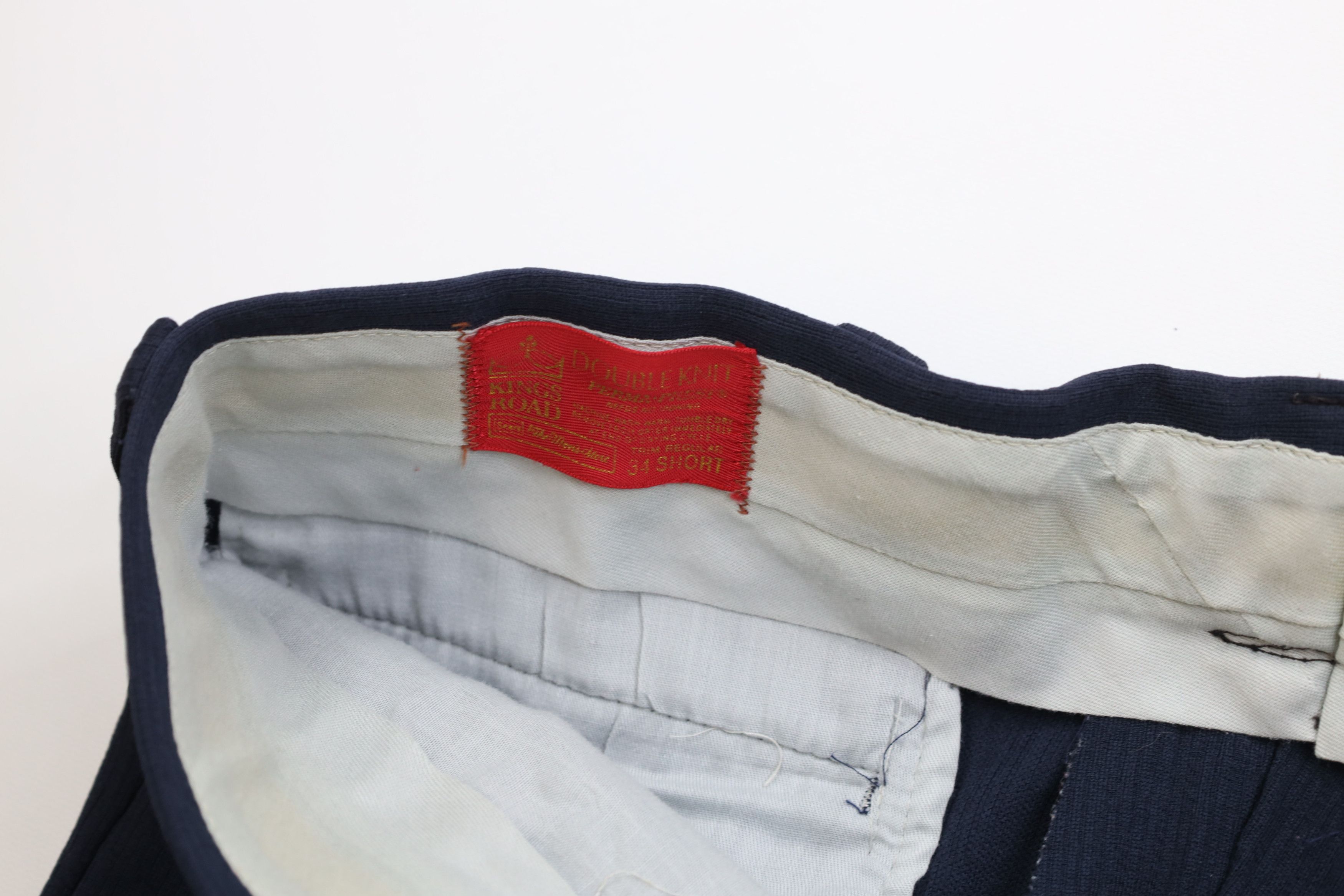 Vintage Vintage 70s Streetwear Flared Wide Leg Chino Pants Blue USA Size US 34 / EU 50 - 10 Thumbnail