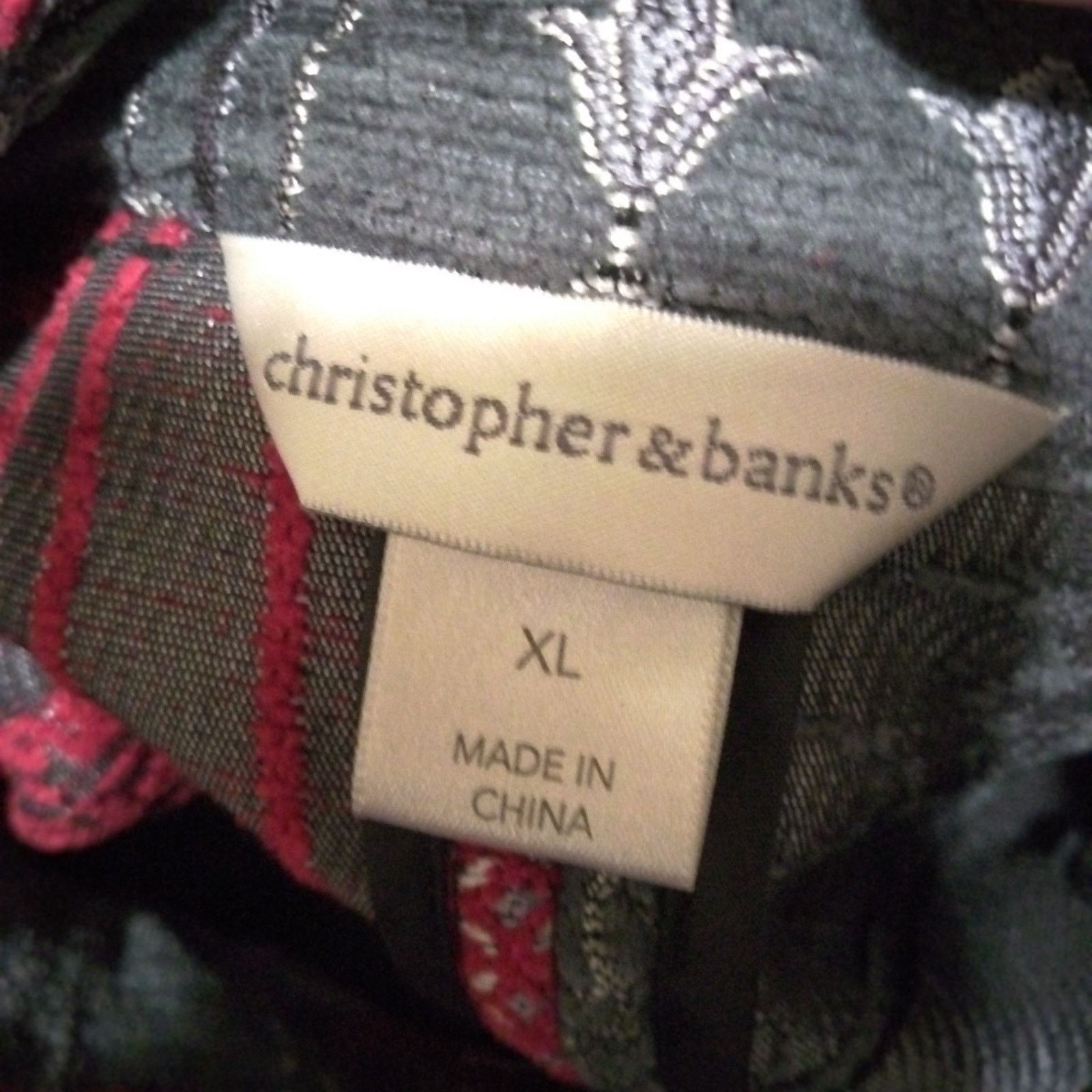 Other Vintage 90s Christopher & Banks Women Jacket XL Red Black Size XL / US 12-14 / IT 48-50 - 8 Thumbnail