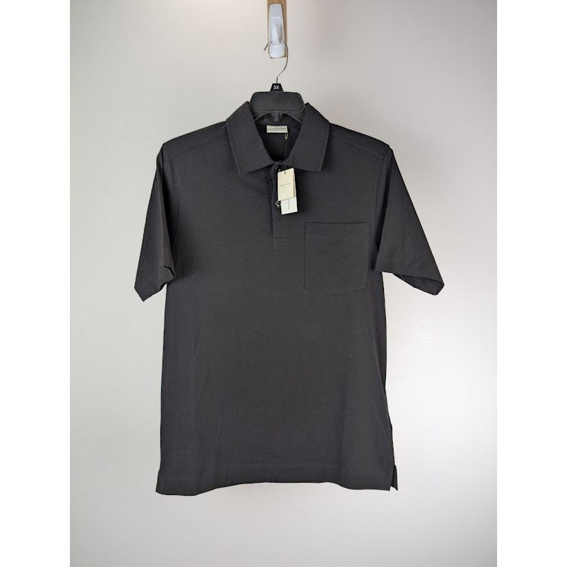 Dries Van Noten o1rshd1 Men's Solid Polo Shirt in Black Size US M / EU 48-50 / 2 - 1 Thumbnail