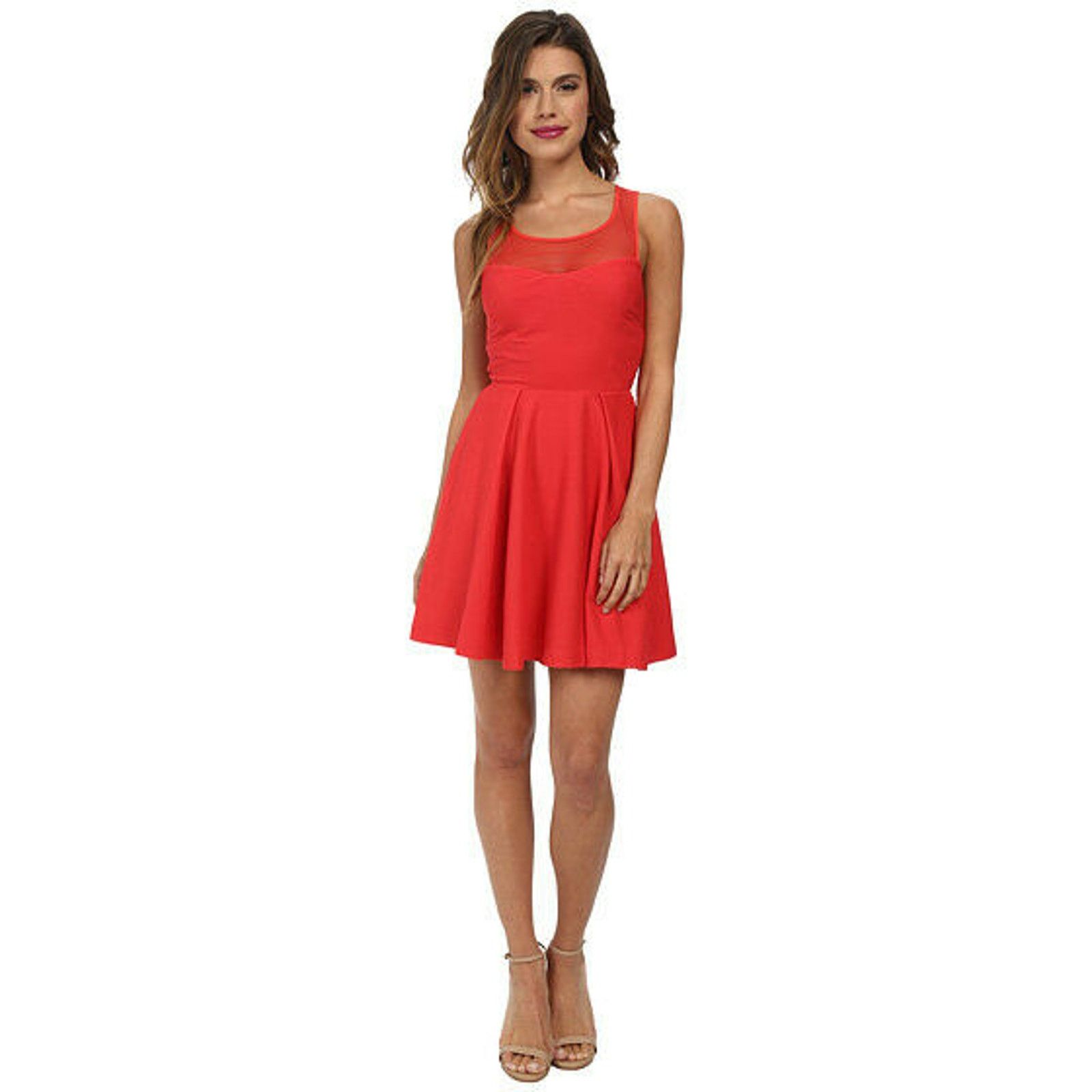 BCBGeneration Womens Dress Size 2 Red Empire Waist Mini NEW