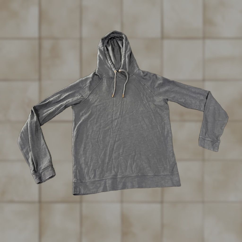 Vintage Goodman Hoodie Mens Small Gray Lightweight Drawstring Pullover Casual Zip Knit Cotton Polyester Regular Long Sleeve Solid Music Theme Boys? Size US S / EU 44-46 / 1 - 1 Thumbnail