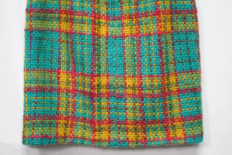 Kenzo KENZO A beautiful knitted checkered baggy skirt Size 25" / US 0 / IT 36 - 7 Thumbnail