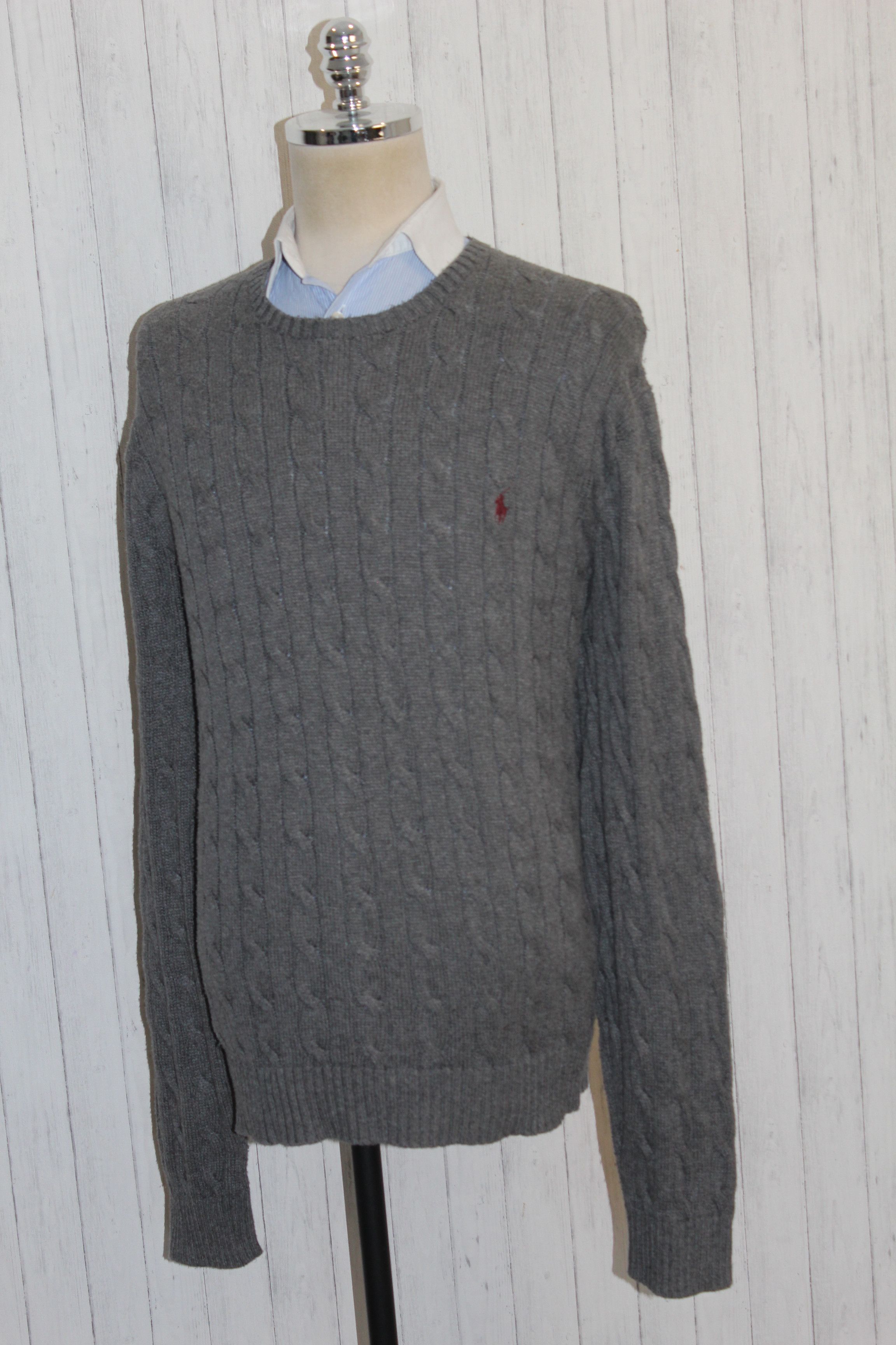 Polo Ralph Lauren Men's RALPH LAUREN Grey Knitted Jumper Size 2XL Size US XXL / EU 58 / 5 - 3 Thumbnail