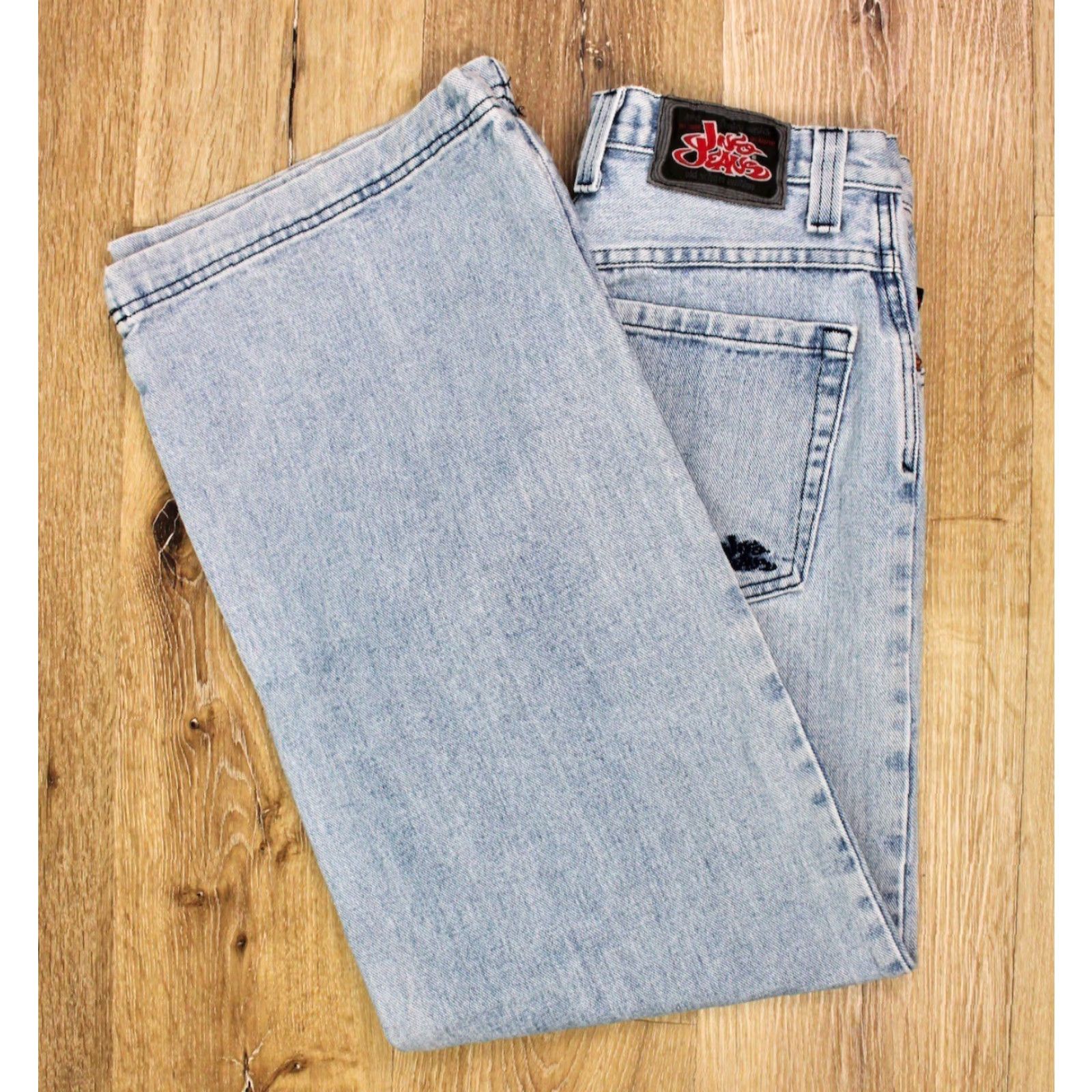 JNCO JNCO Women's 1990s VTG Wide Leg Jeans Sz 11 31x32 Light Wash Blue 90s CasualMens Womens? Size 24" / US 00 / IT 34 - 2 Thumbnail