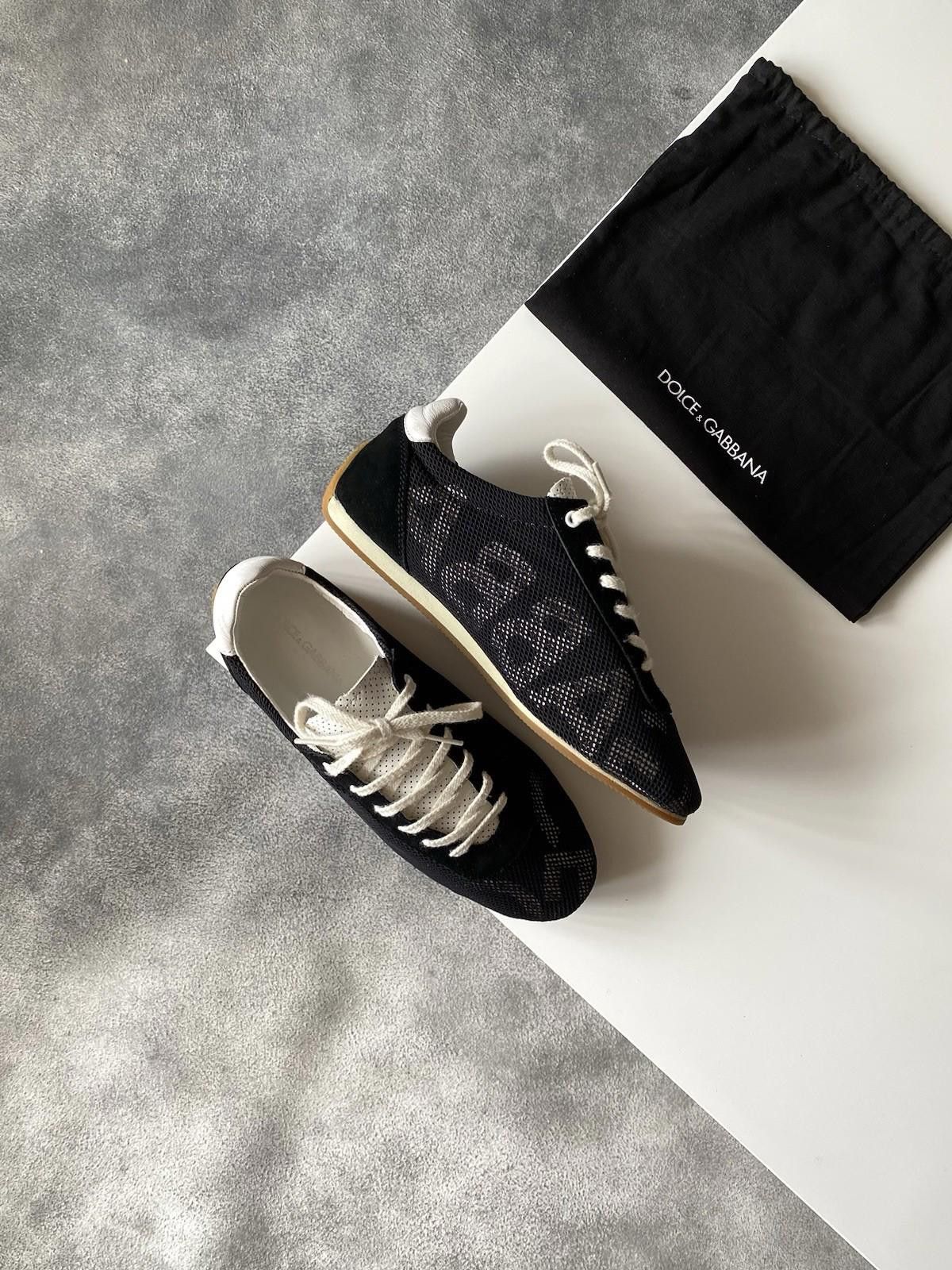 Dolce & Gabbana Dolce&Gabbana Thailandia Mirror Logo Suede Sneakers Size US 7.5 / IT 37.5 - 8 Thumbnail