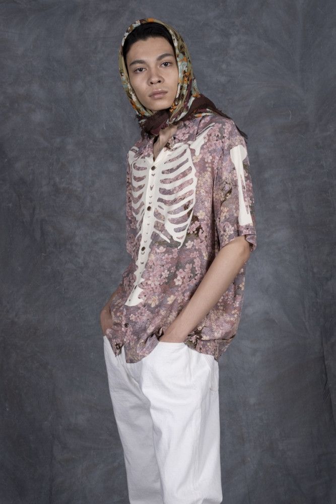 Kapital KAPITAL rayon Sakura Bone pt aloha shirt gray new Size US XL / EU 56 / 4 - 6 Thumbnail