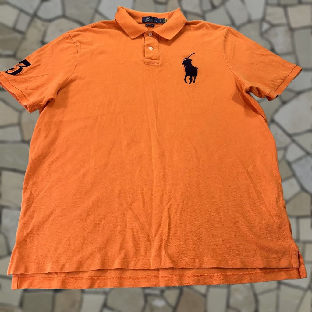 Polo Ralph Lauren Polo Ralph Lauren Polo Shirt Mens XL Orange Classic Fit 100% Cotton Big Pony Logo Short Sleeve Shirt Size US XL / EU 56 / 4 - 1 Thumbnail