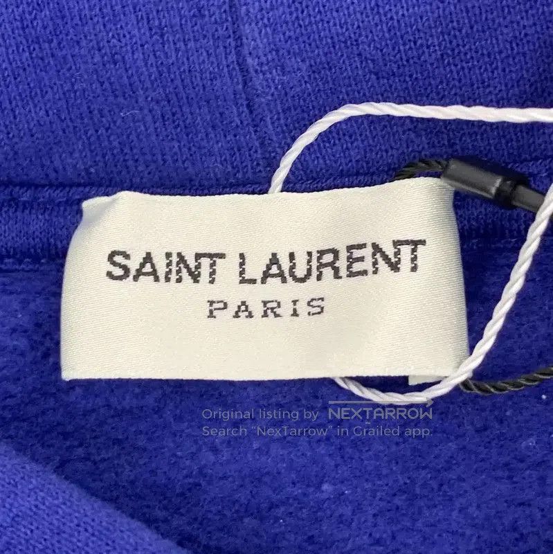 Saint Laurent Paris Saint Laurent Blue Cotton Women's Hoodie . Size M / US 6-8 / IT 42-44 - 5 Thumbnail