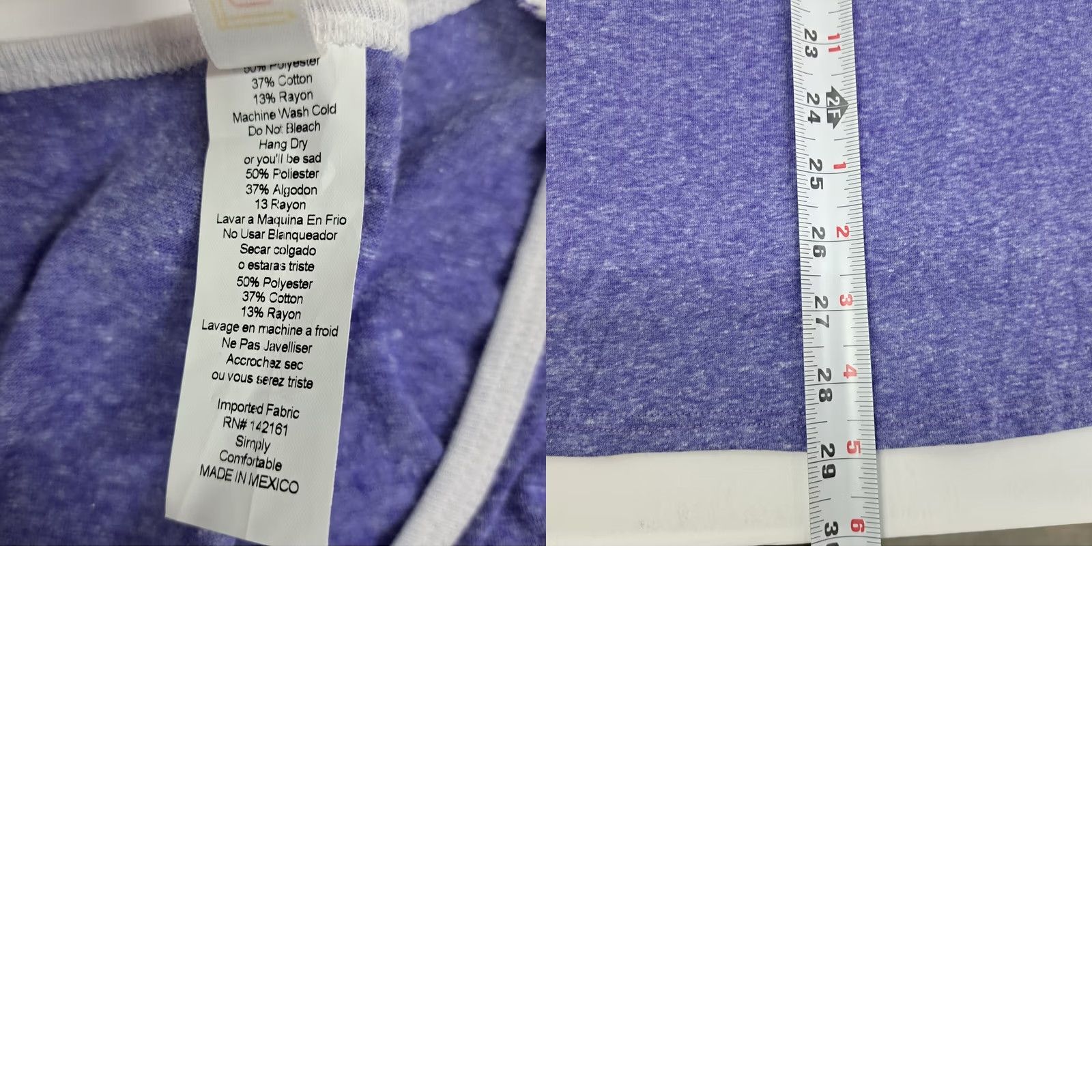 Vintage NWT LuLaRoe Classic Womens T Shirt Purple Large Scoop Neck Short Sleeve Knit Pullover Raglan Sleeve Traditional Tunic Style Mens? Size L / US 10 / IT 46 - 8 Thumbnail