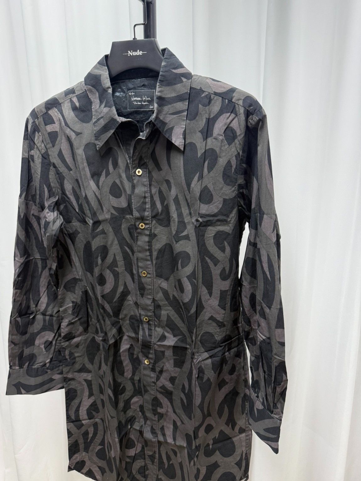Number (N)ine Sz 4 Number Nine 04SS Thorn Pattern Shirt Size US XL / EU 56 / 4 - 2 Thumbnail