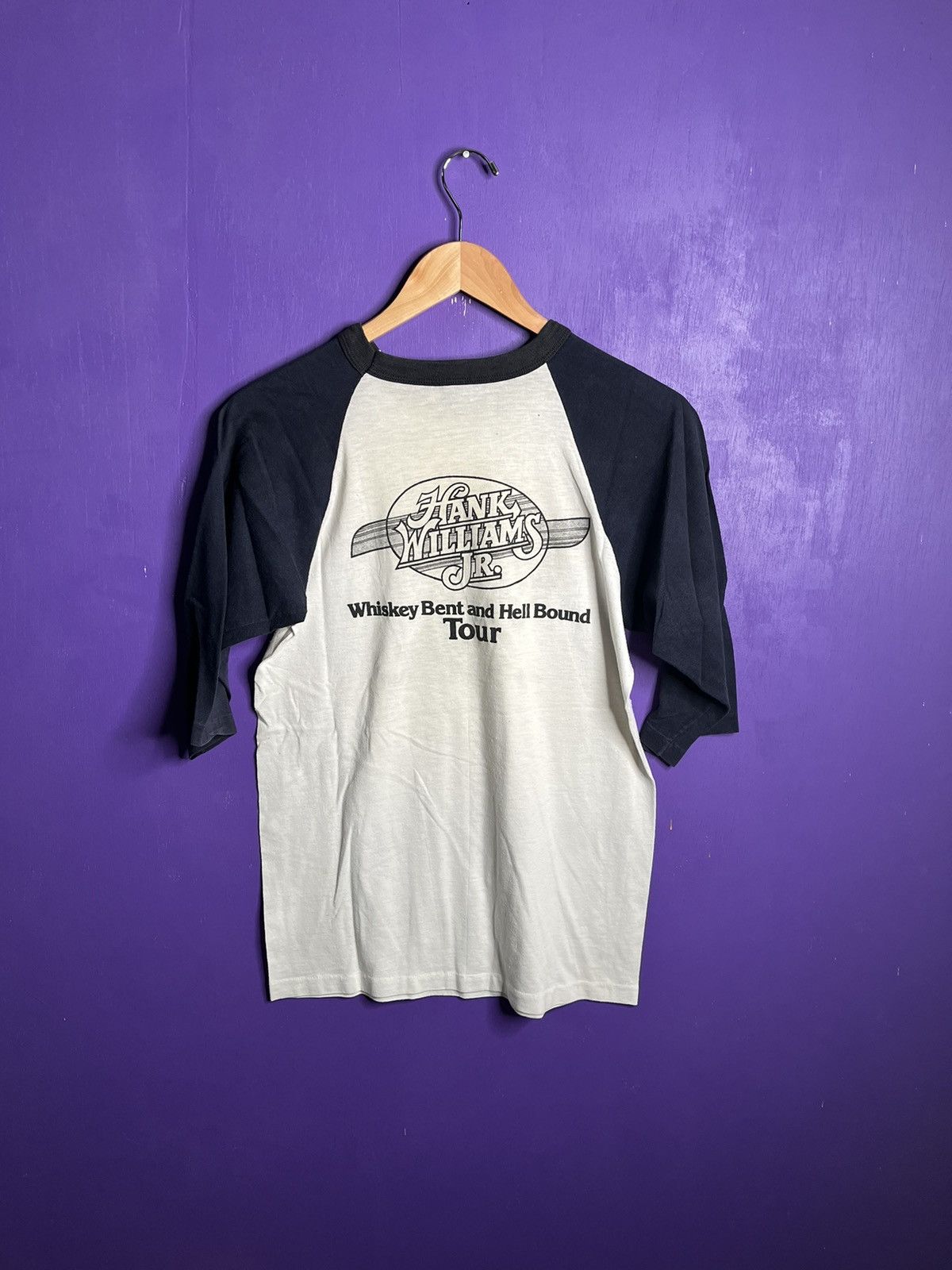 Band Tees × Vintage Vintage 80s Hank Williams Jr Bocephus tour tee Size US M / EU 48-50 / 2 - 2 Thumbnail